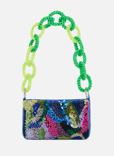 Baguette bag with pearl and sequin embellishments MulticolorGERMANIER 