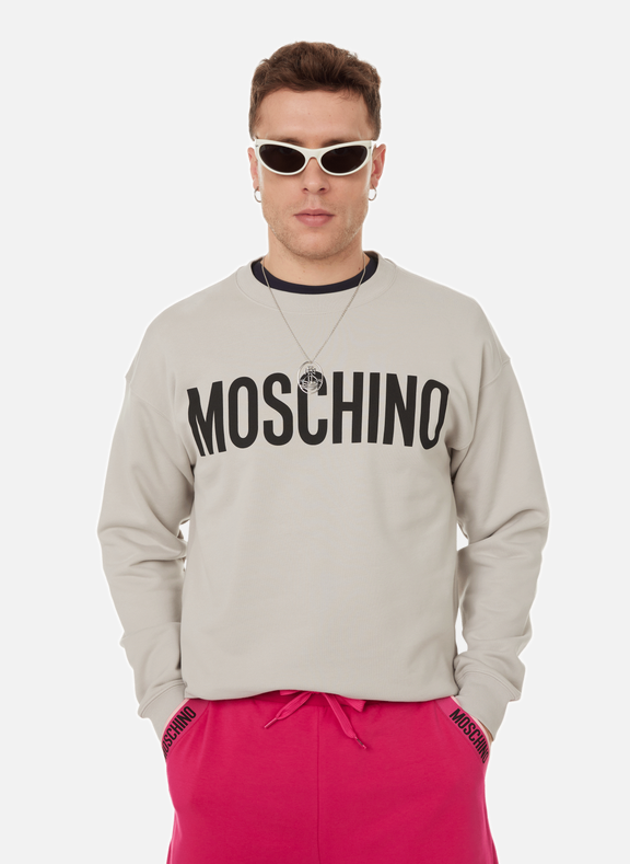 MOSCHINO Sweatshirt en coton Gris