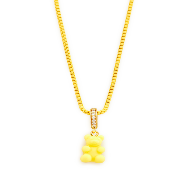Crystal Haze Chain Necklace In Gold