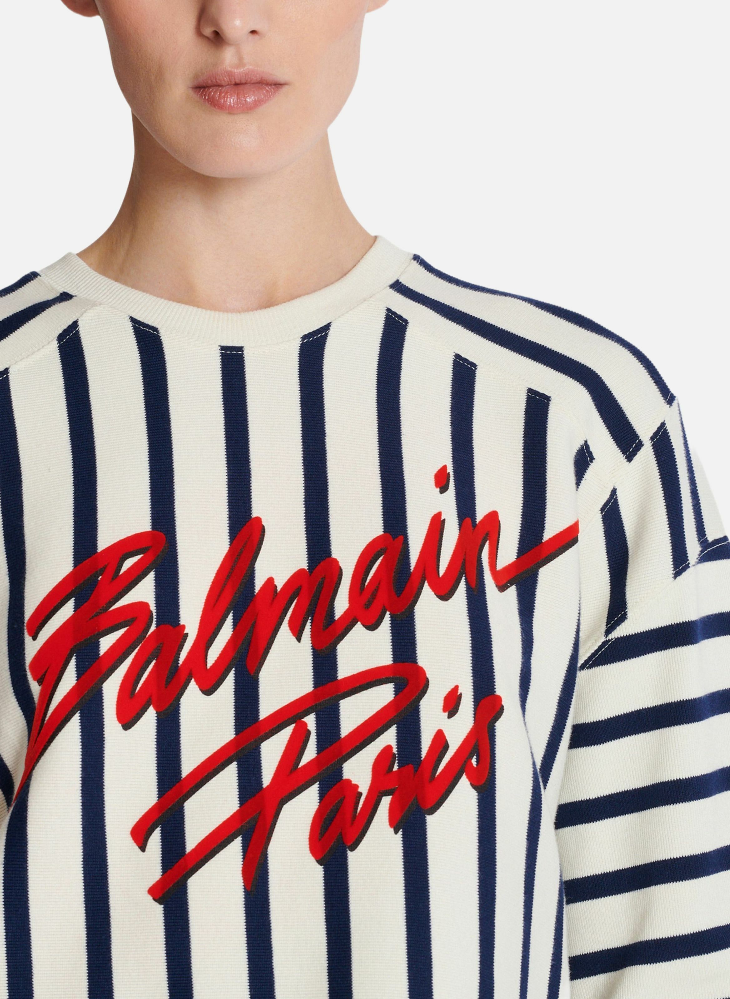 T-shirt rayé balmain baseball BALMAIN Multicolore