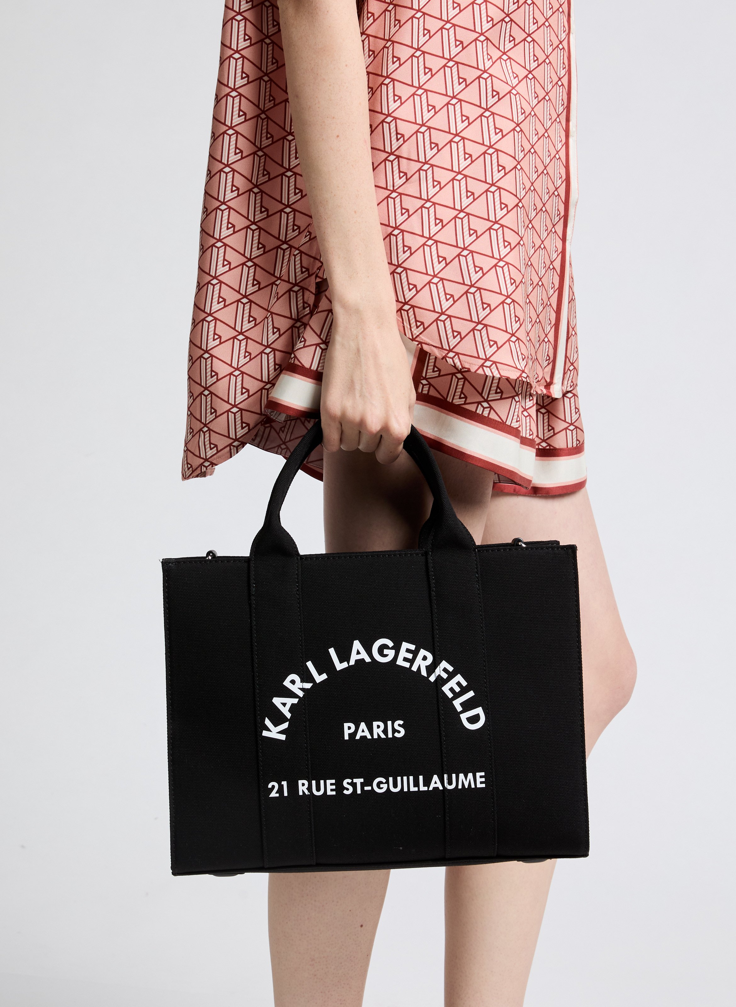 Sac cabas en coton KARL LAGERFELD Noir