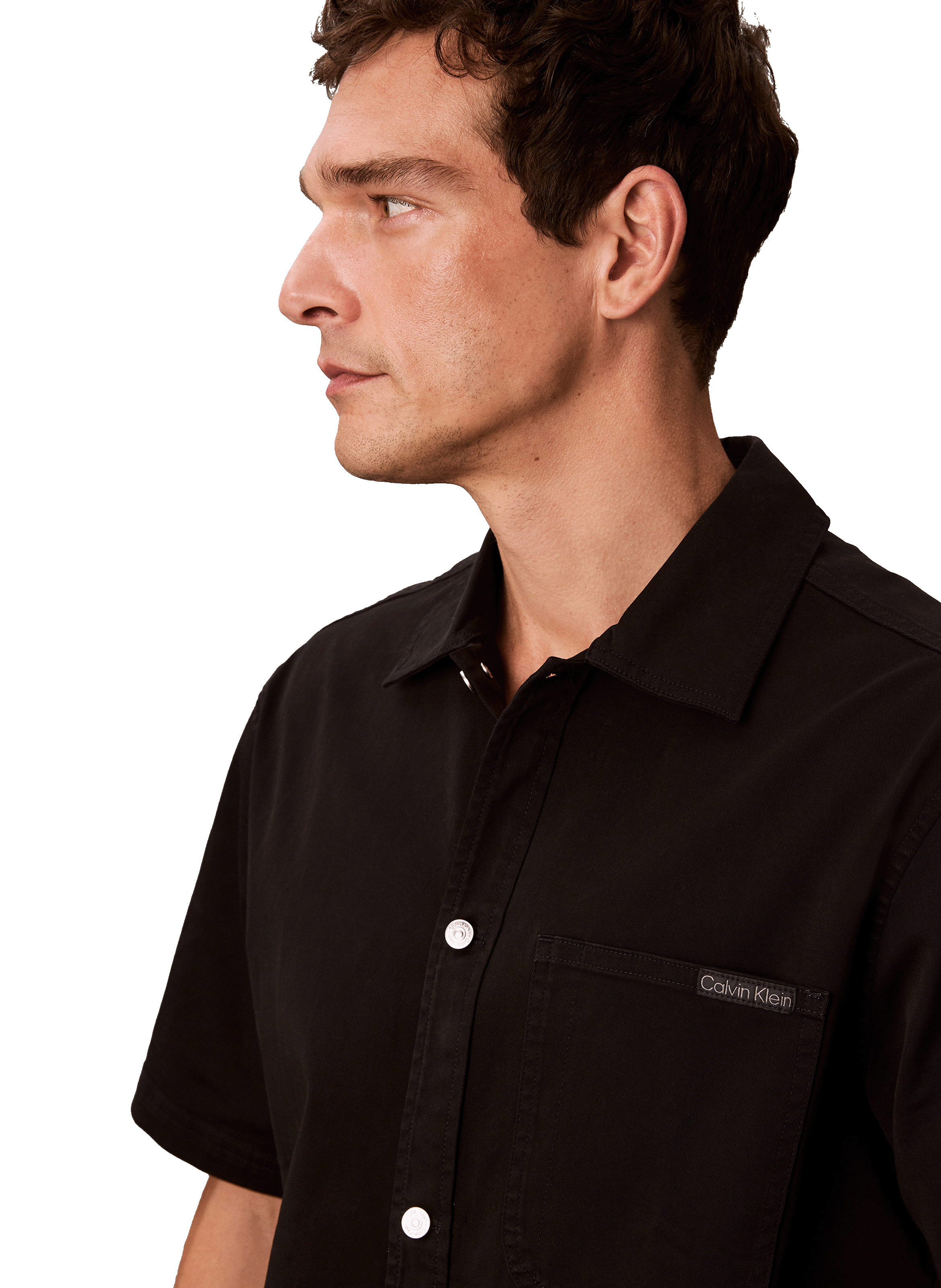 Oversized short-sleeve shirt CALVIN KLEIN Black