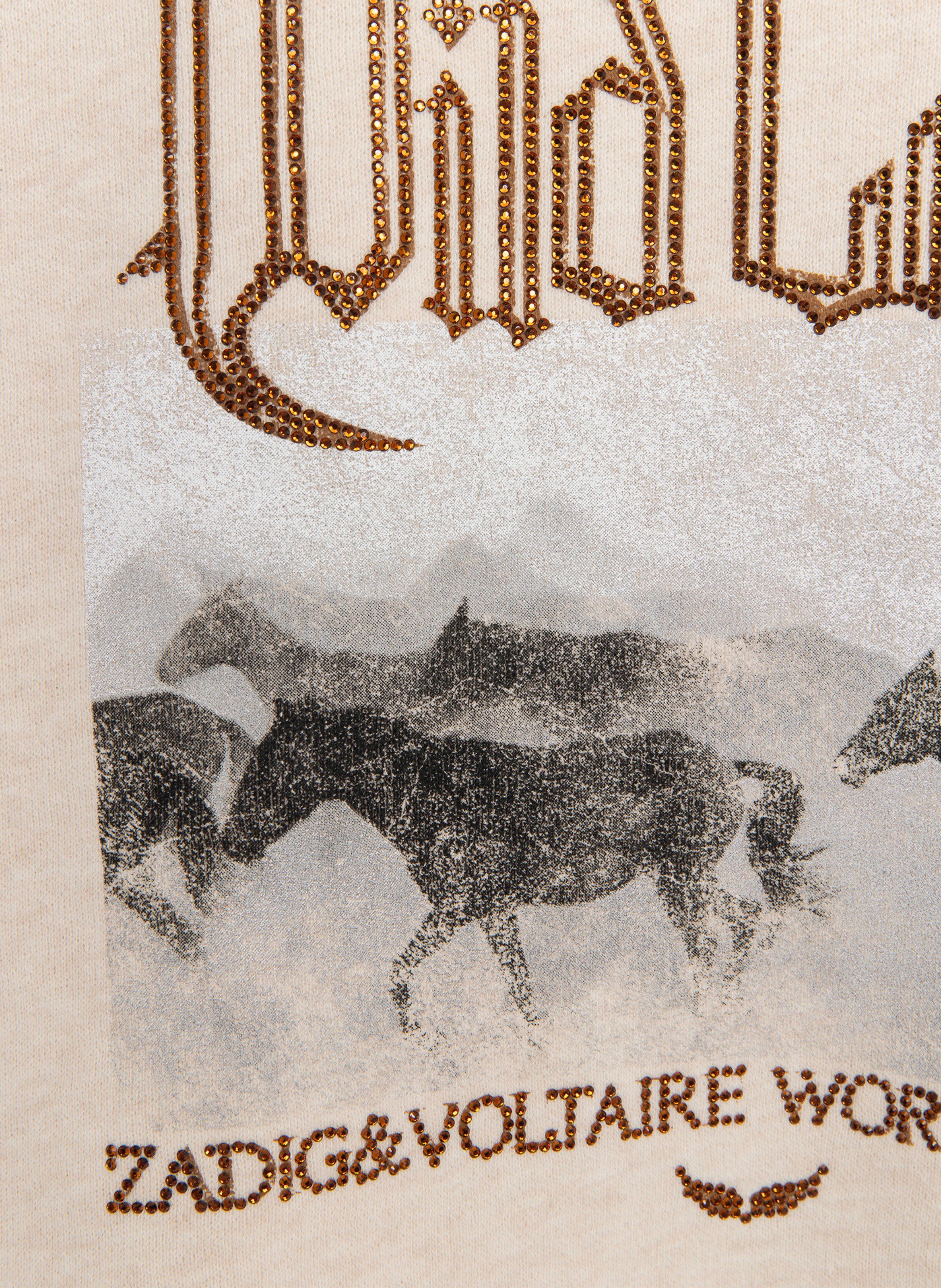 Sweat zippé à capuche à strass mia ZADIG&VOLTAIRE Marron