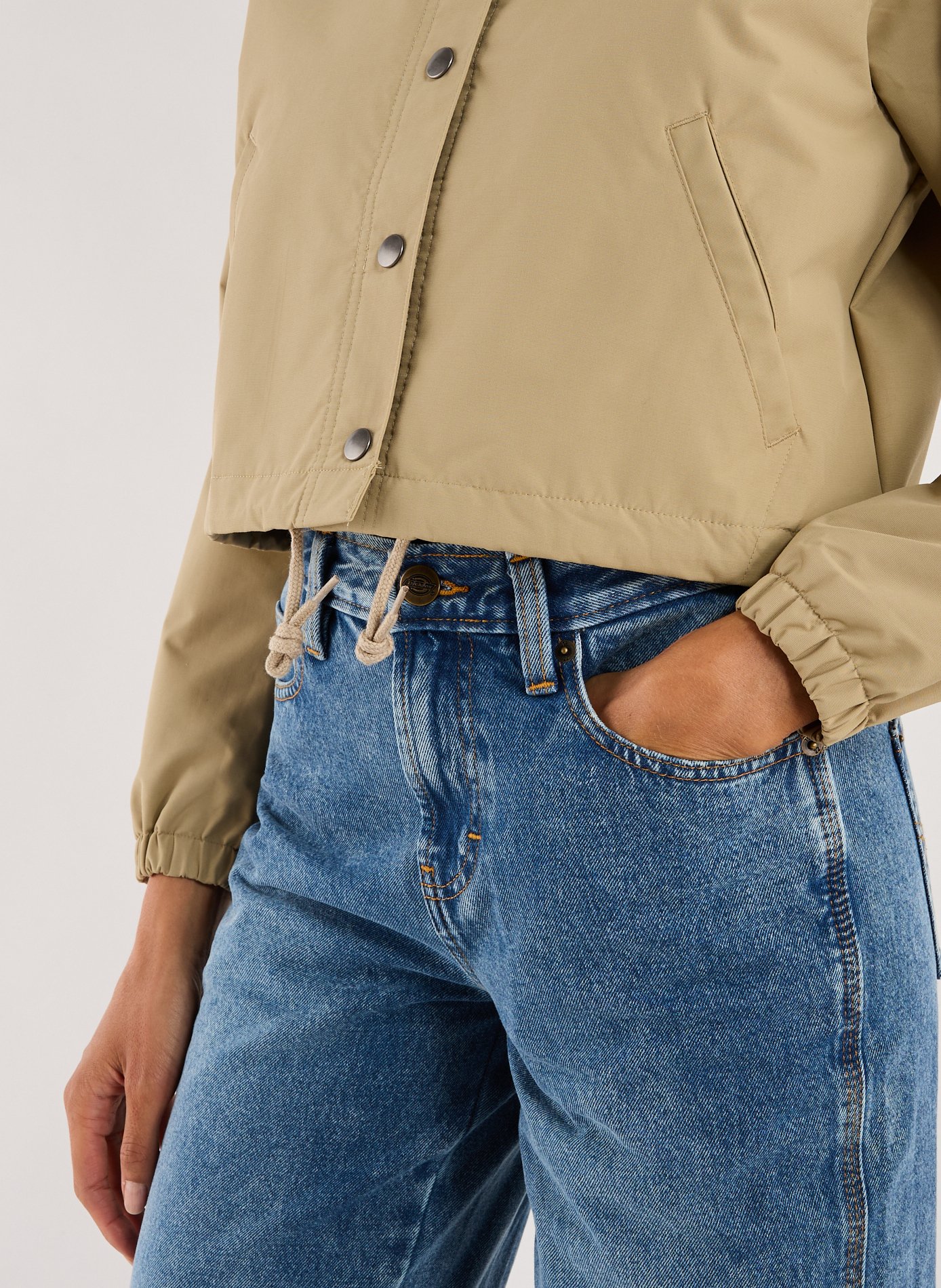 Short jacket with classic collar DICKIES Khaki