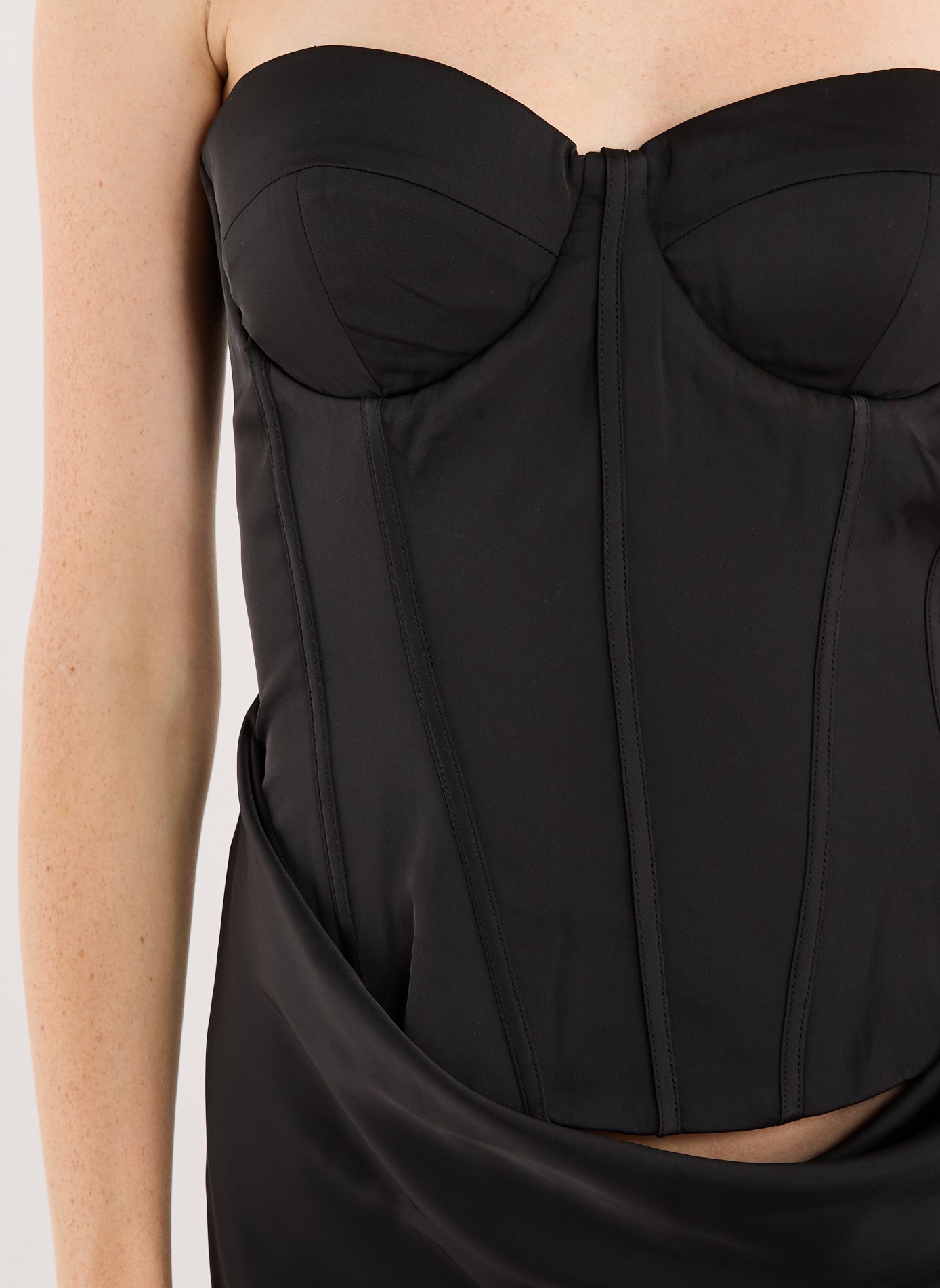 Robe bustier unie Noir