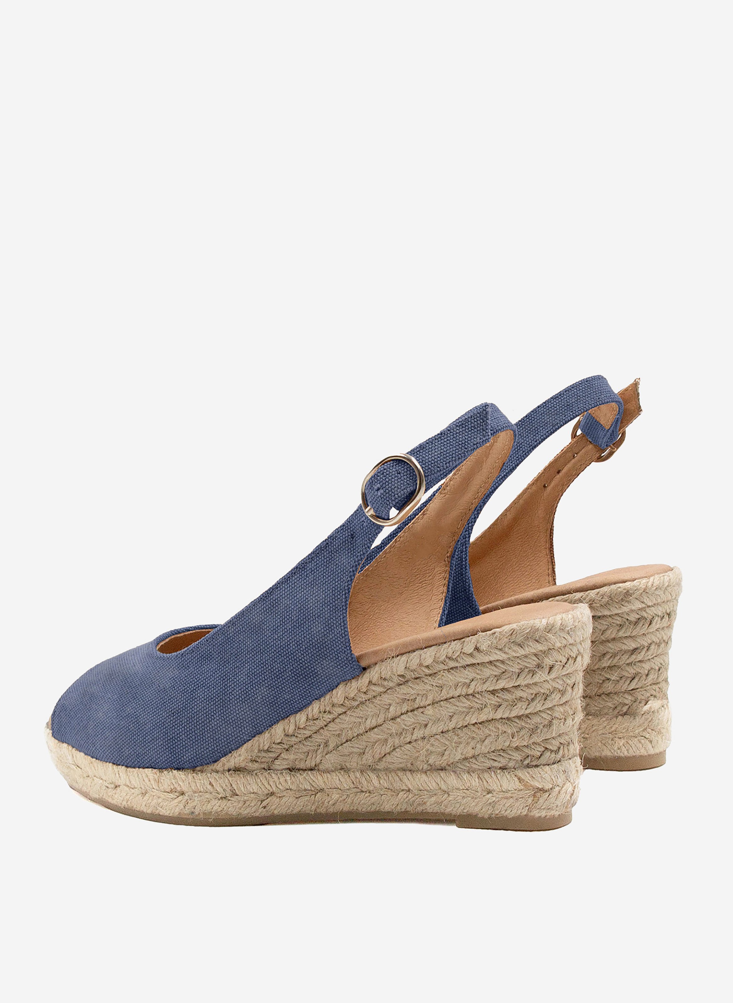 Espadrilles slingback toile recyclée JULES & JENN Bleu