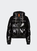 Quilted oversized puffer jacket with high collar NINE Black