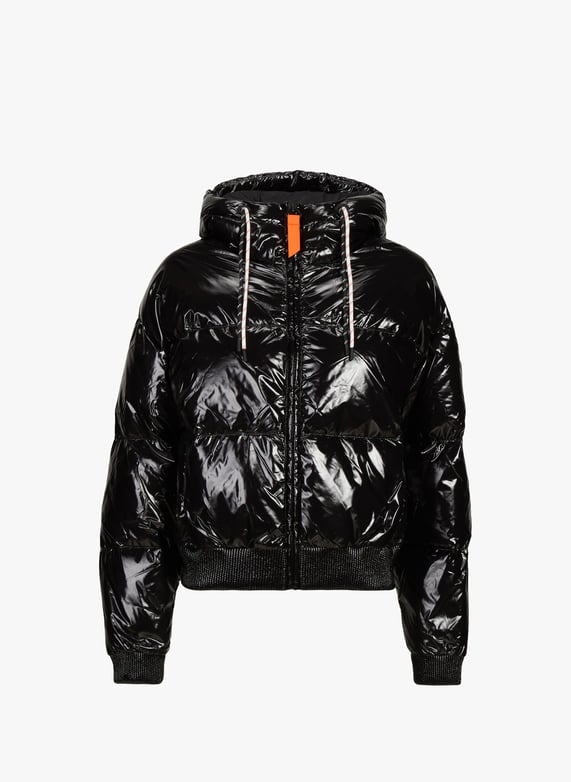 Quilted oversized puffer jacket with high collar | Black by GERTRUDE ET GASTON Quilted oversized puffer jacket with high collar Black