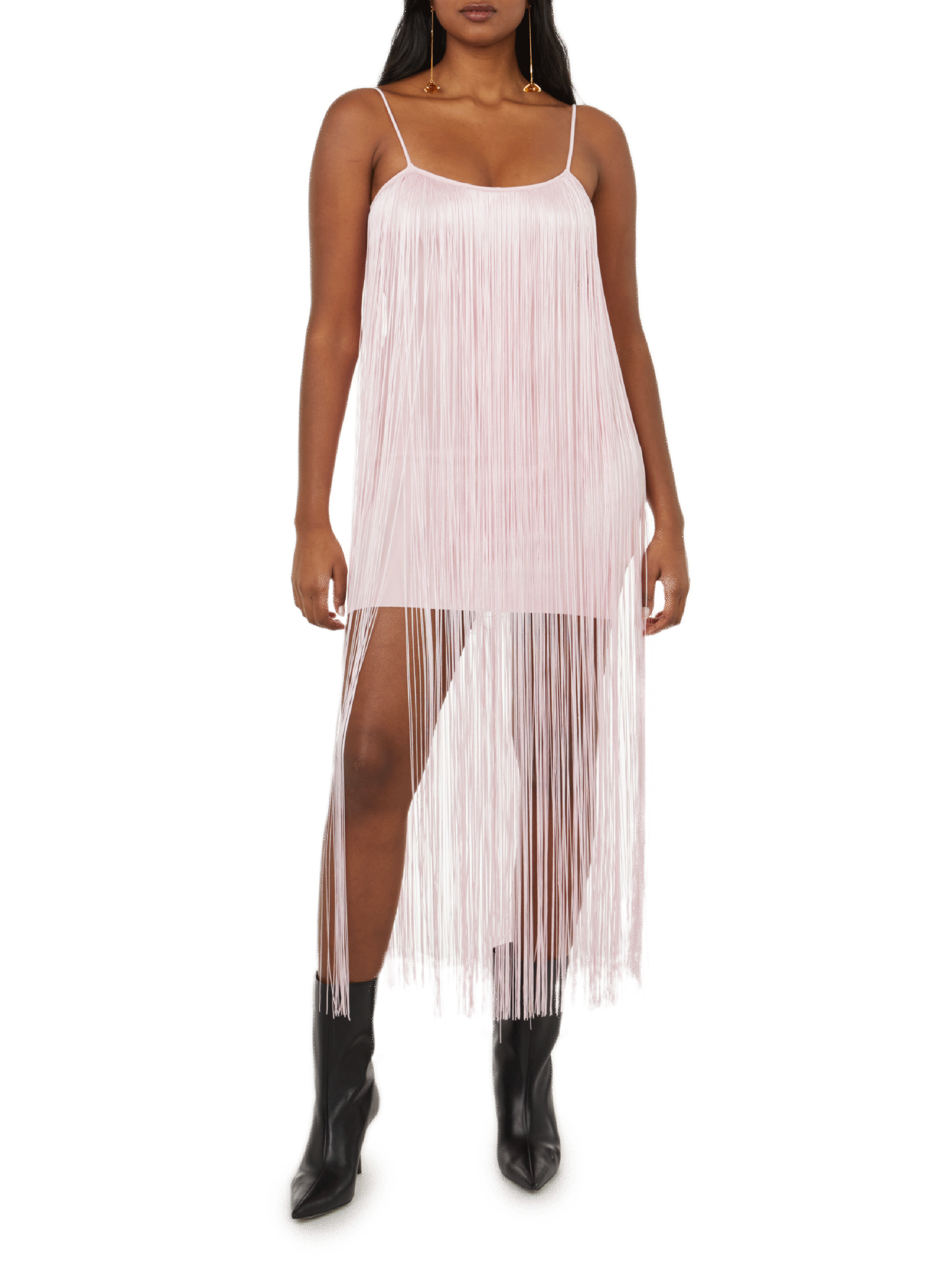 ALEXANDER WANG Fringed dress Purple