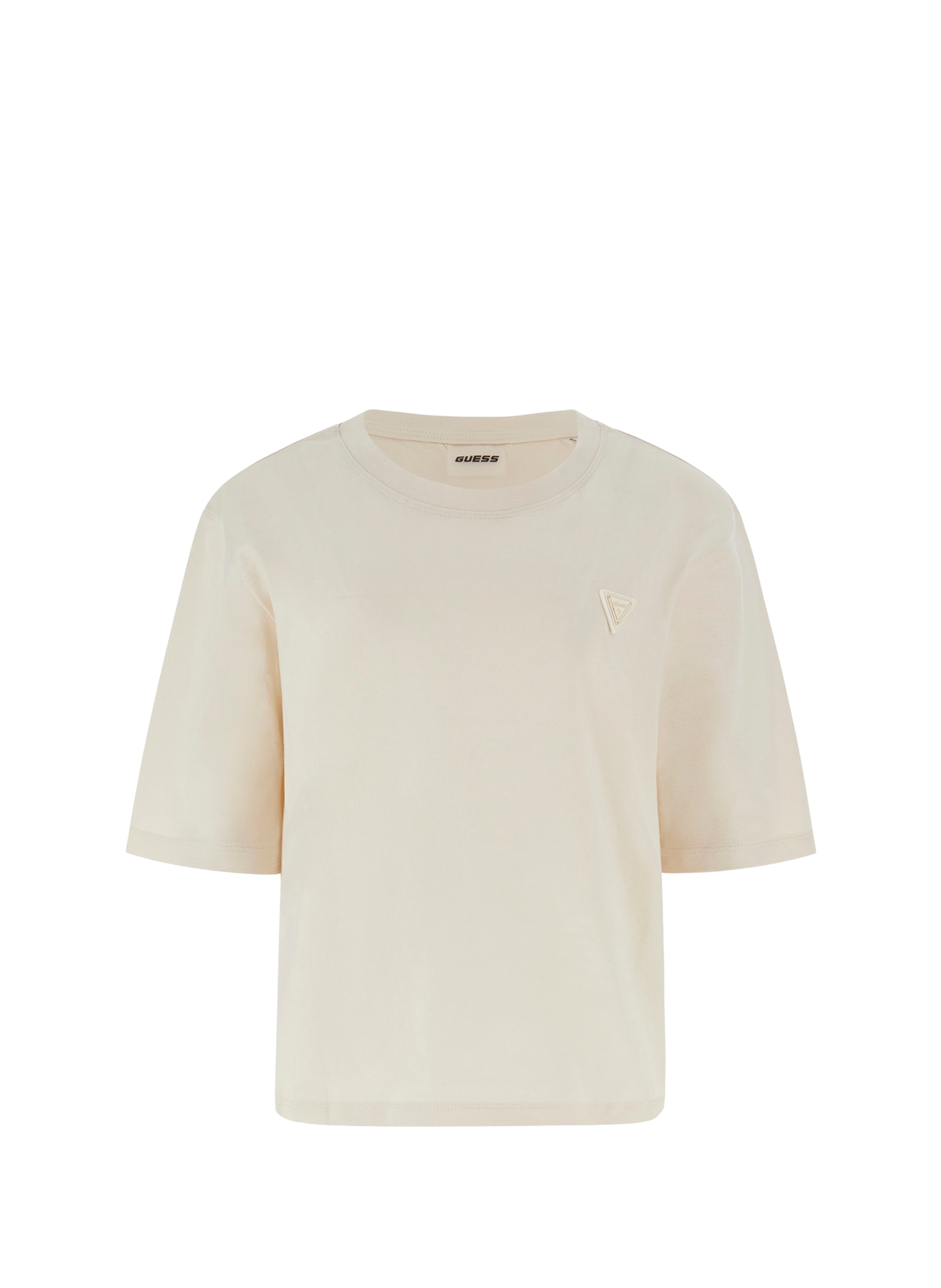 T-shirt cintrée en coton GUESS Beige