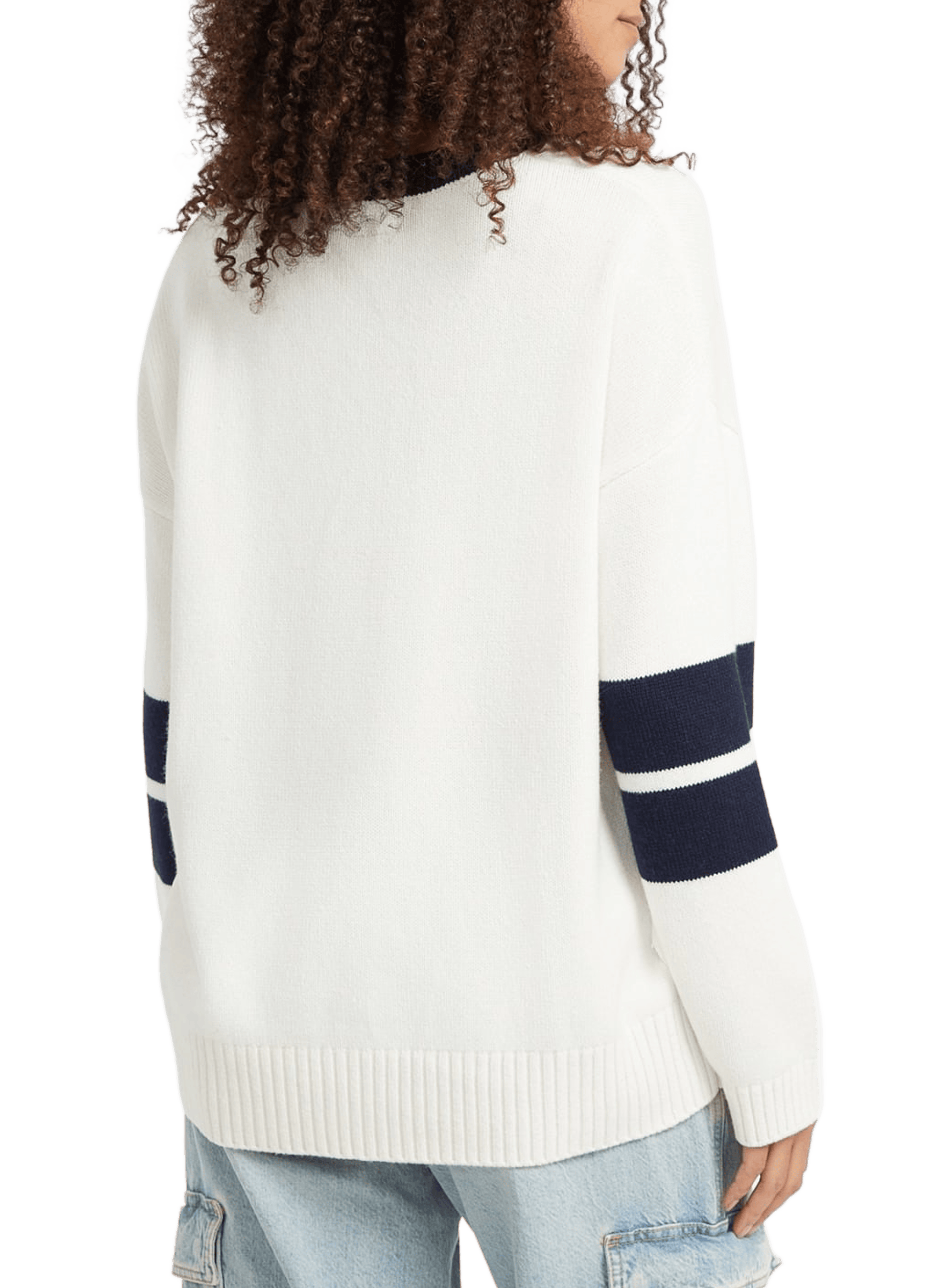 Pull droit en coton mélangé GUESS Beige