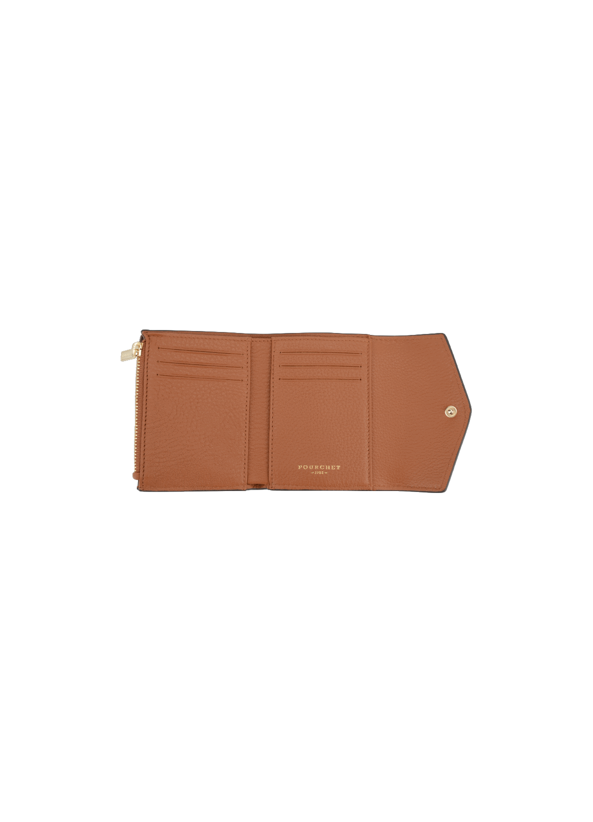 Club | porte-monnaie mm en cuir de veau POURCHET Marron