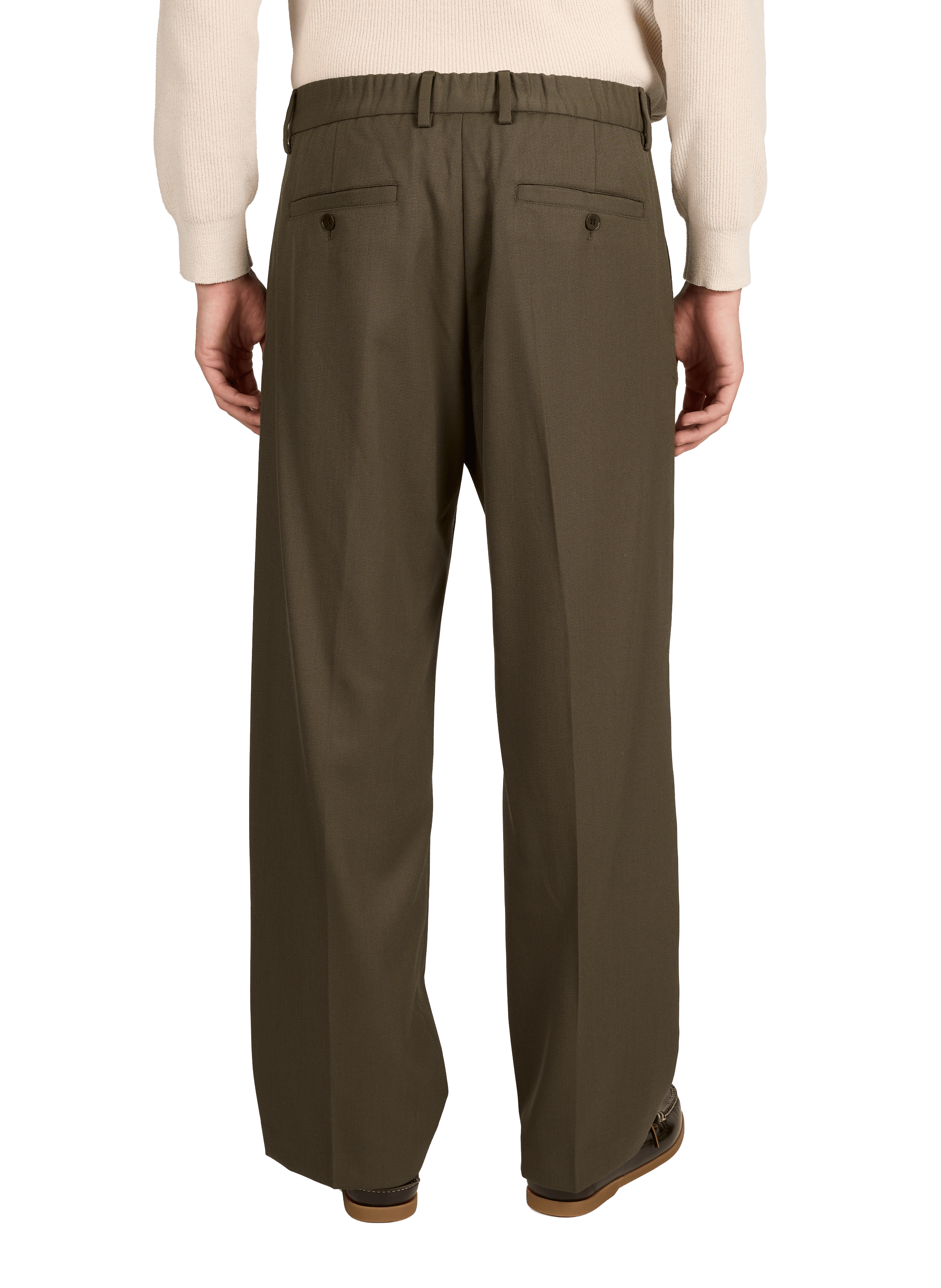 Straight wool-blend trousers  NN.07 Brown