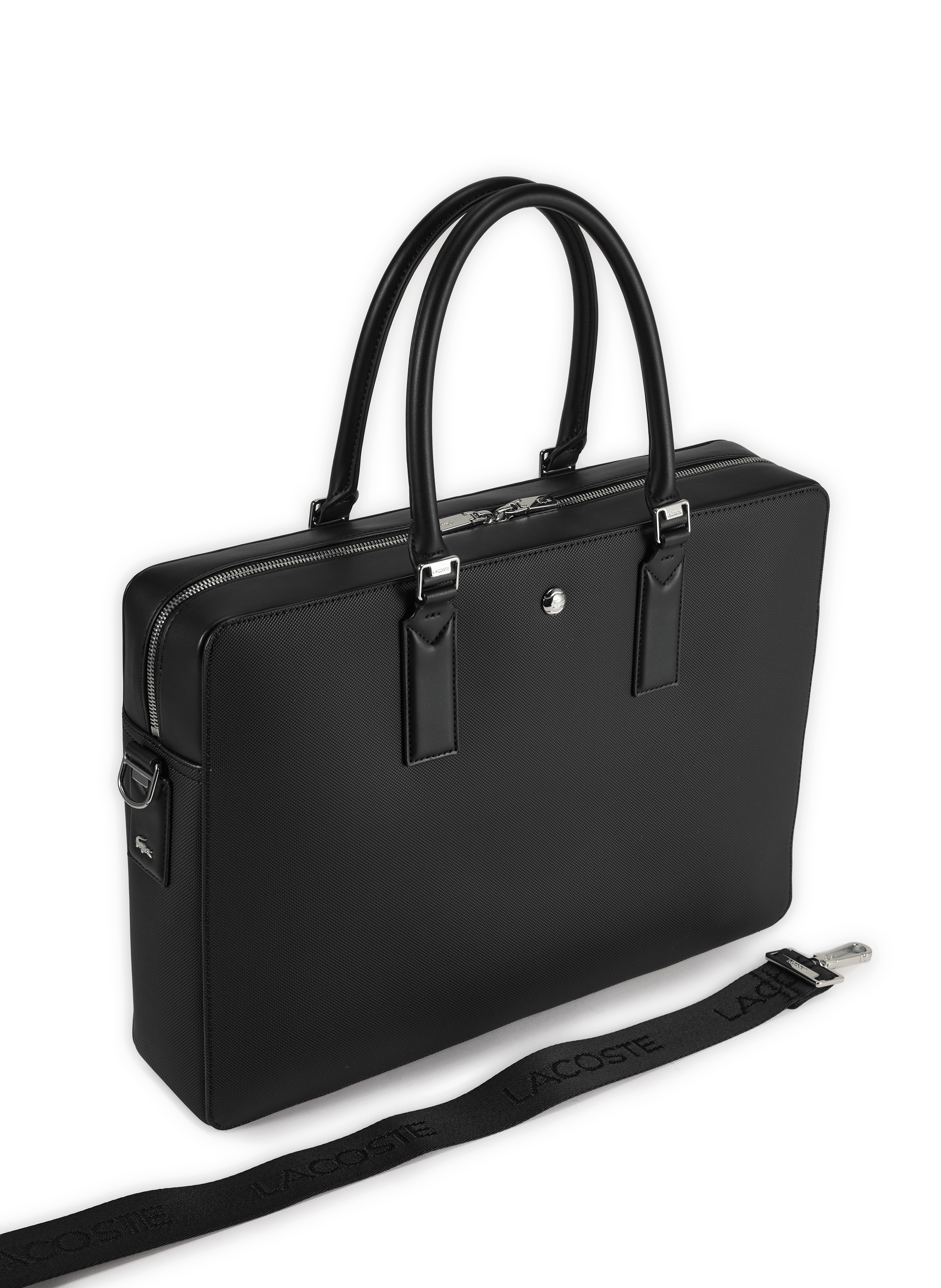 Sac ordinateur Langon en Petit Piqué LACOSTE Noir