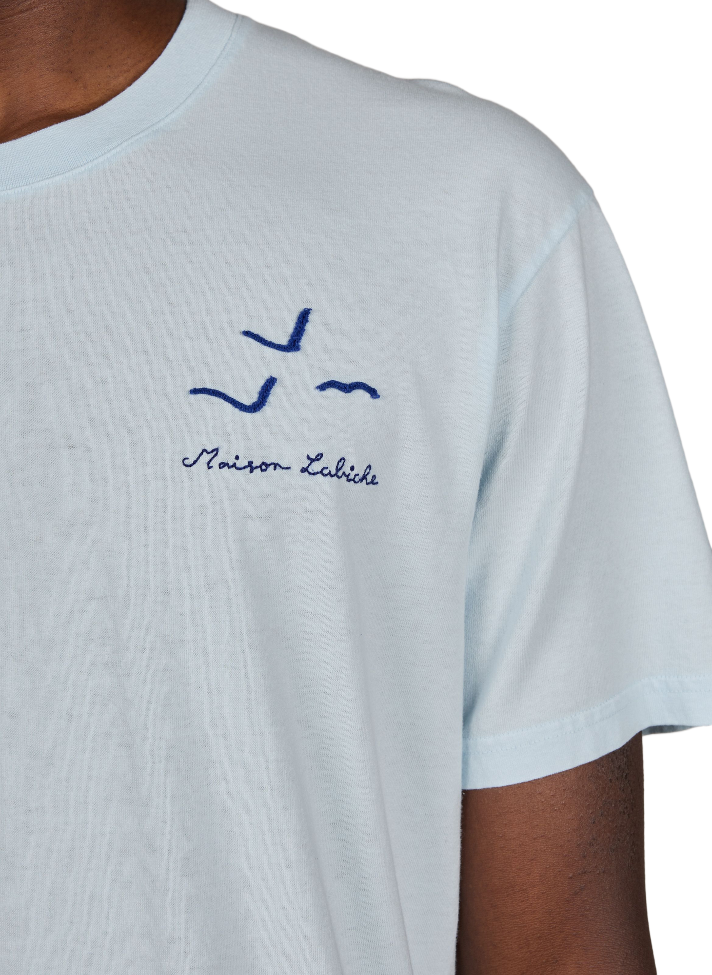 Patureau printed organic cotton t-shirt MAISON LABICHE Blue