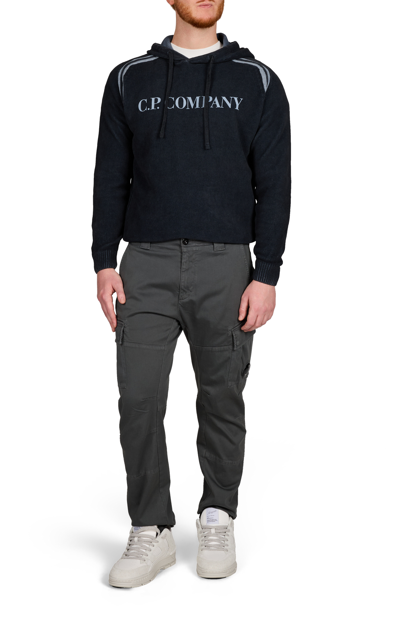 Sweat à capuche en coton CP COMPANY Bleu