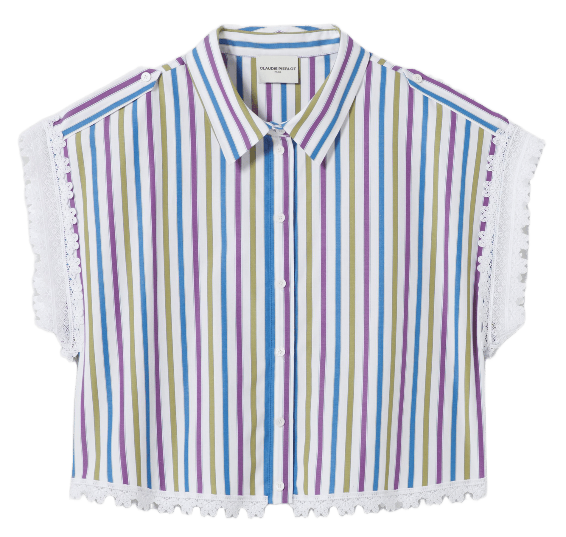 Chemise droite en coton CLAUDIE PIERLOT Multicolore