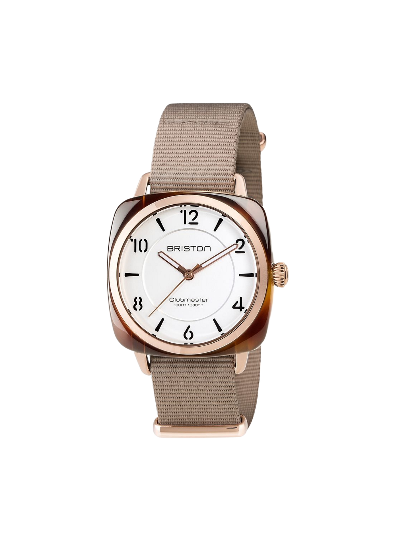 Montre Clubmaster Chic en nylon BRISTON Blanc