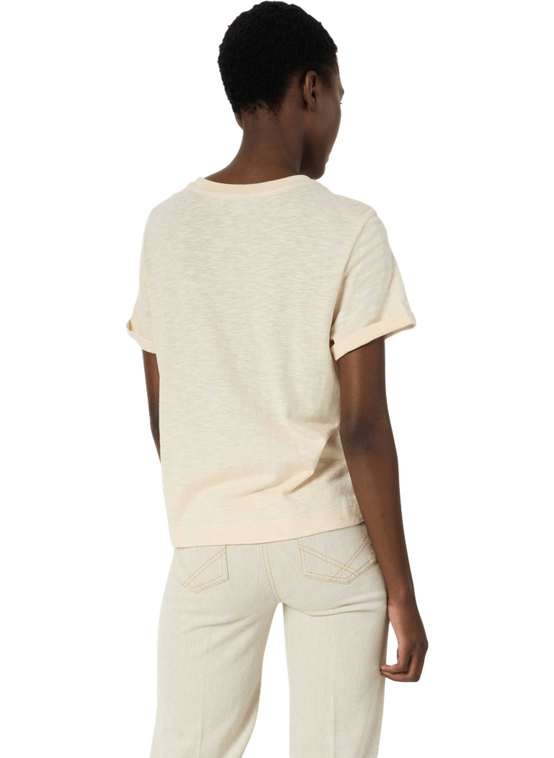T-shirt bi matière esprit foulard - manolia GERARD DAREL Beige