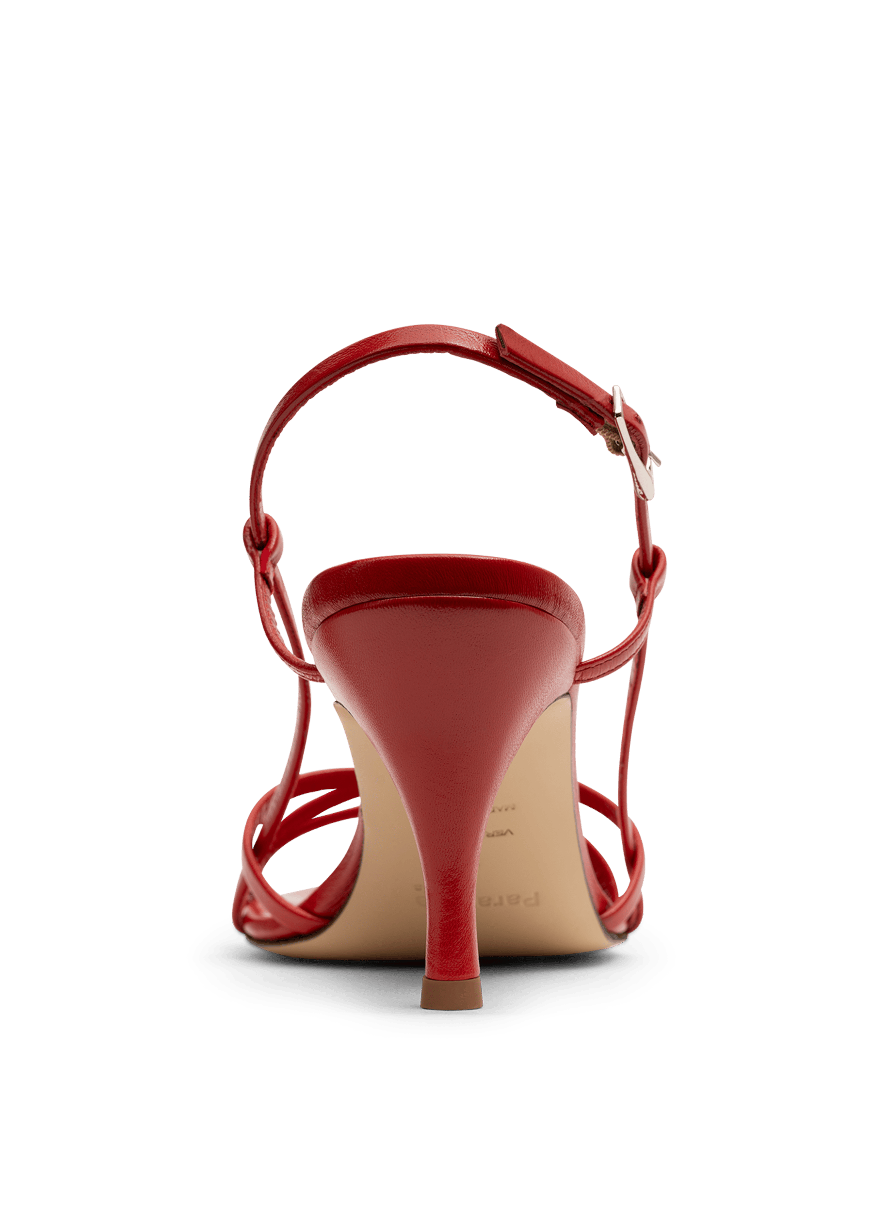 Sandales lina en nappa PARALLELE Rouge