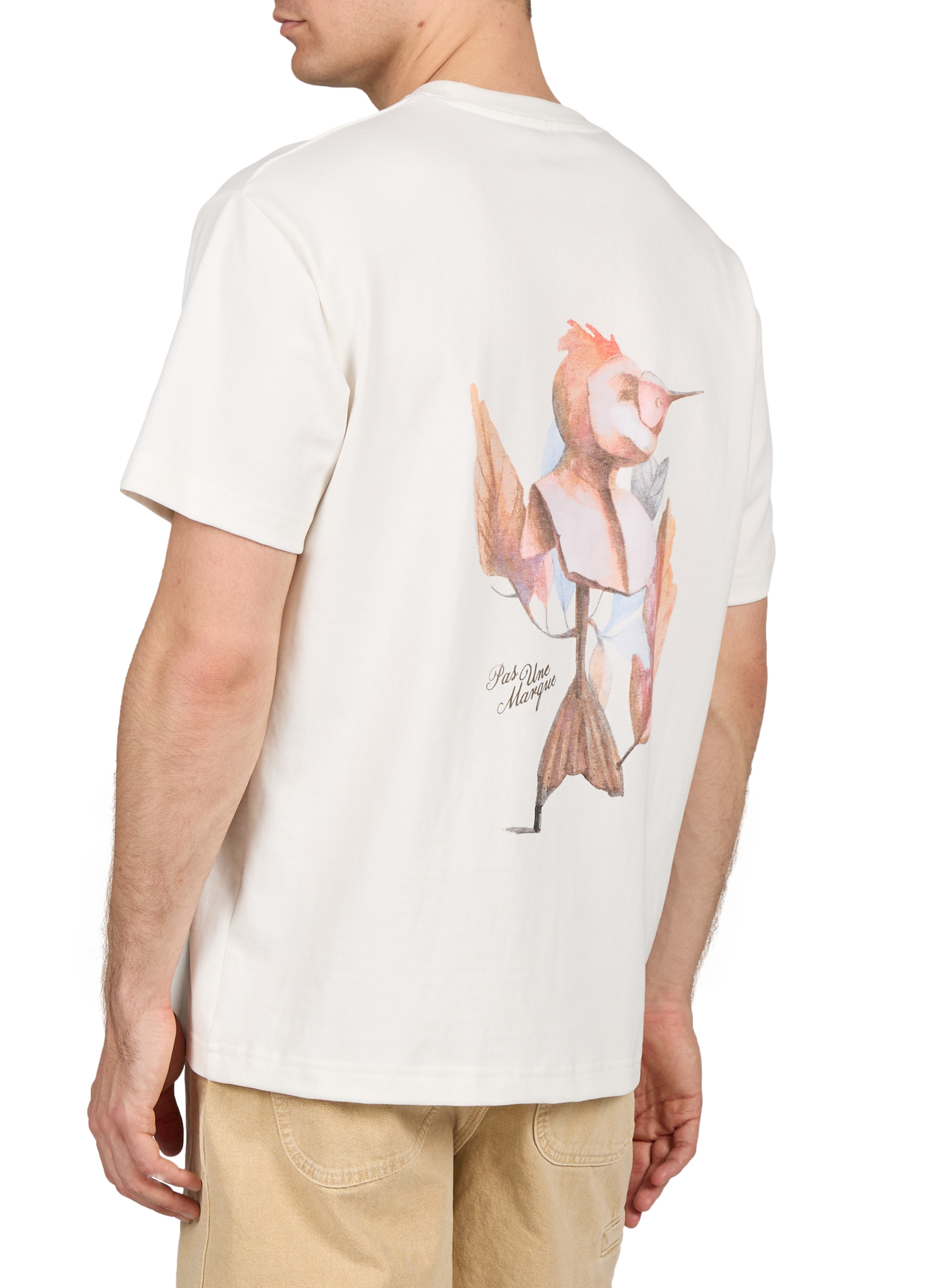 Oversized printed cotton T-shirt PAS UNE MARQUE White