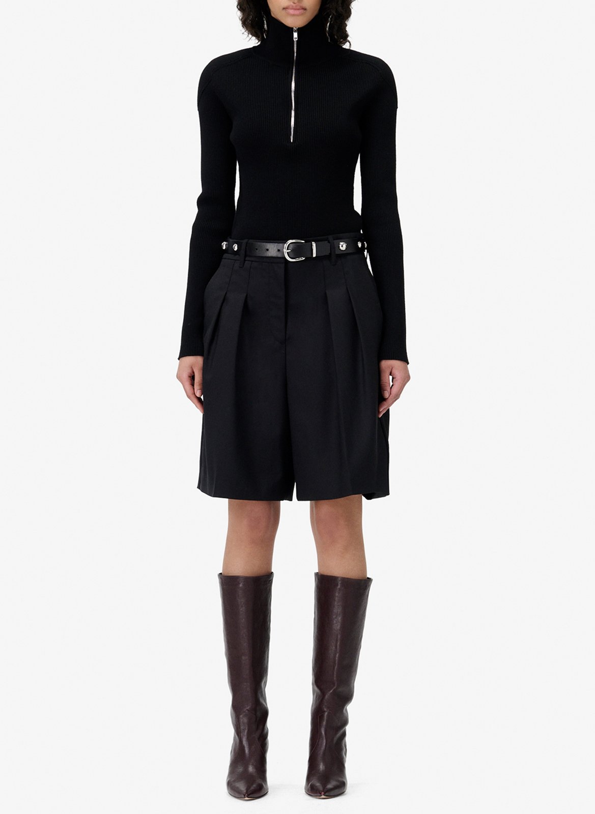 Short long large uni en laine cursa IRO Noir