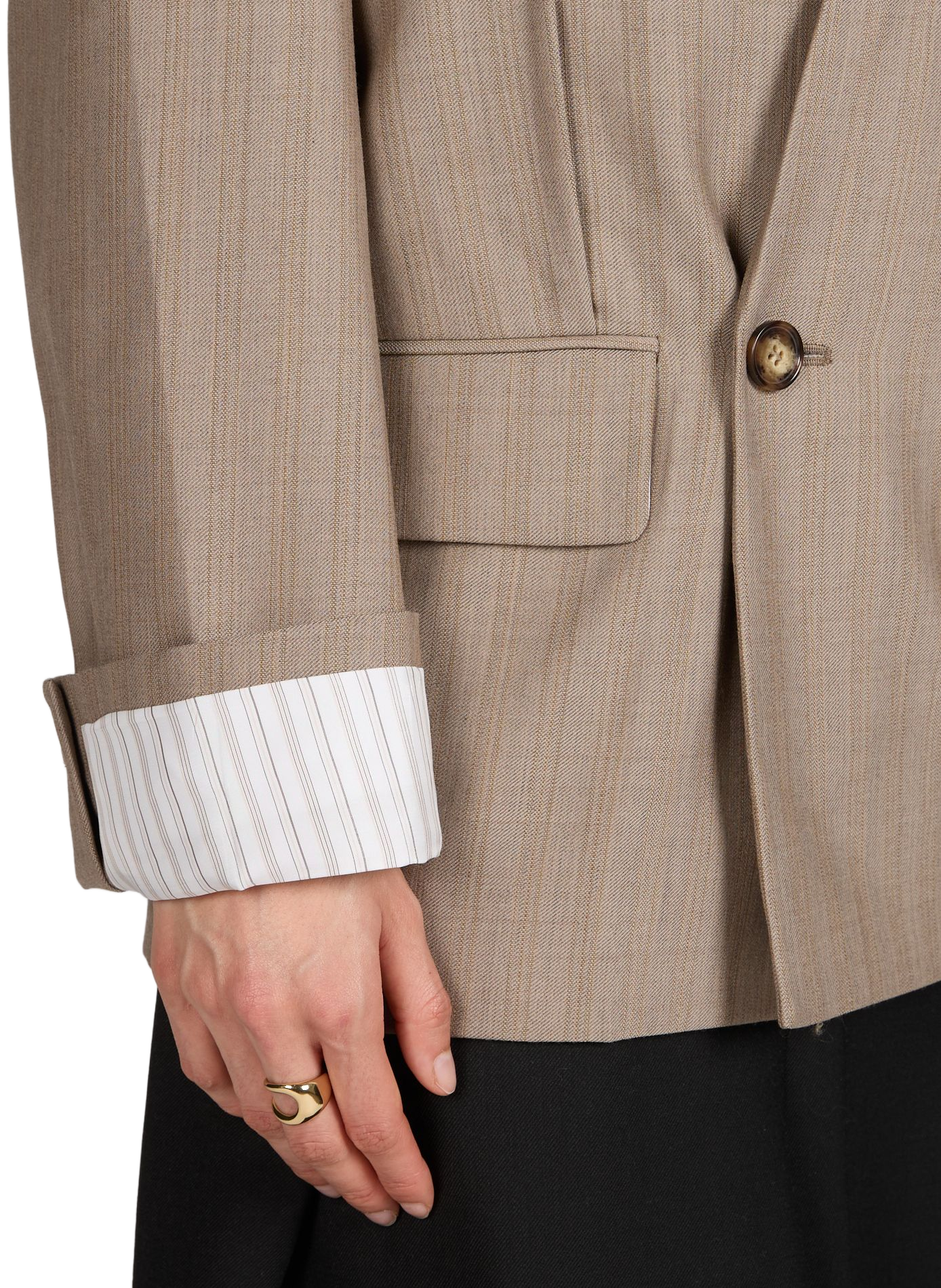 Virgin wool V-neck jacket VICTORIA BECKHAM Brown