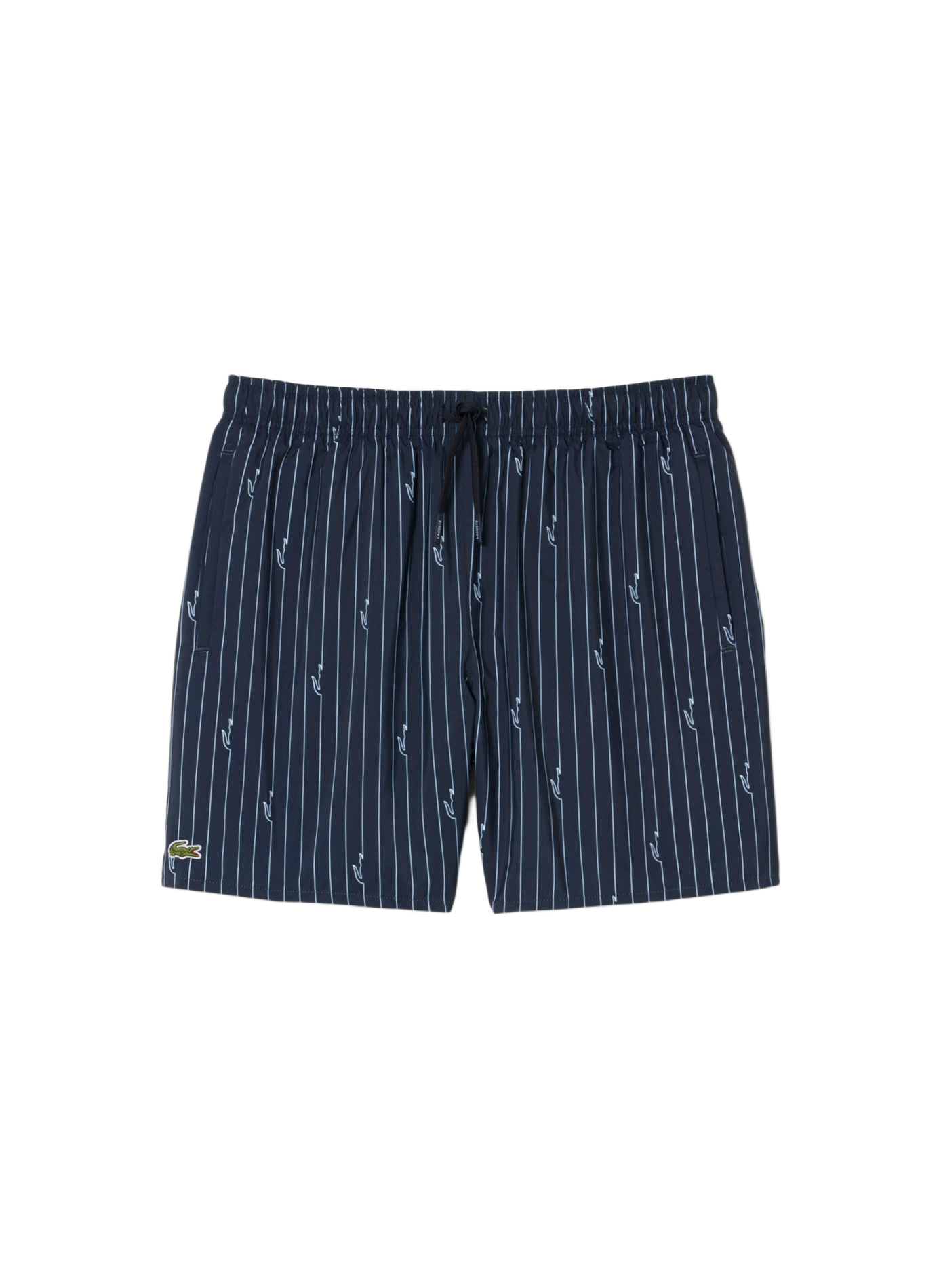 Bañador a rayas LACOSTE Negro