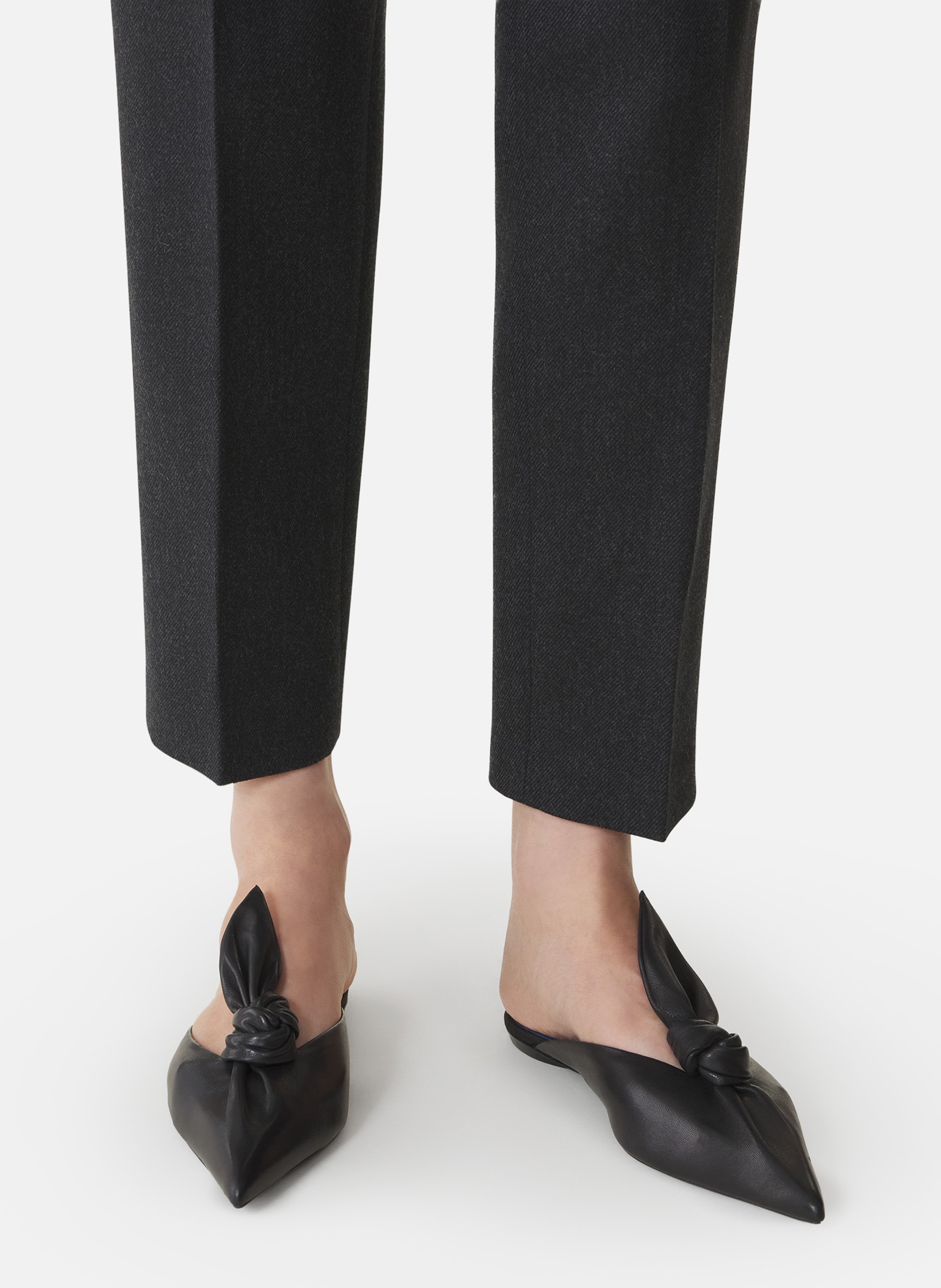 Mule midnight step noeud en cuir LANVIN Noir