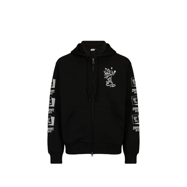 Sweat zippé imprimé en coton Sweat zippé imprimé en coton