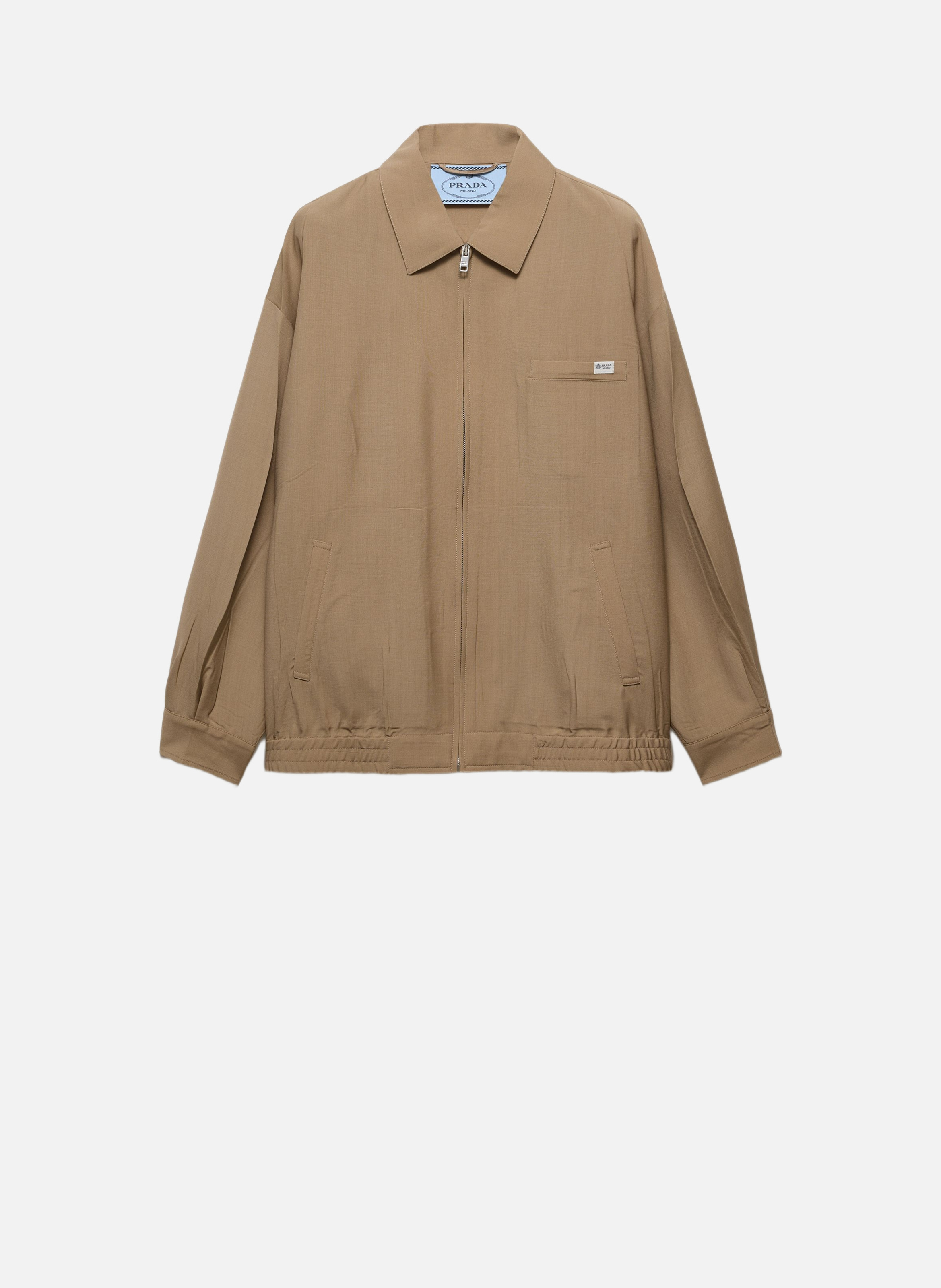 Blouson en laine et mohair PRADA Marron