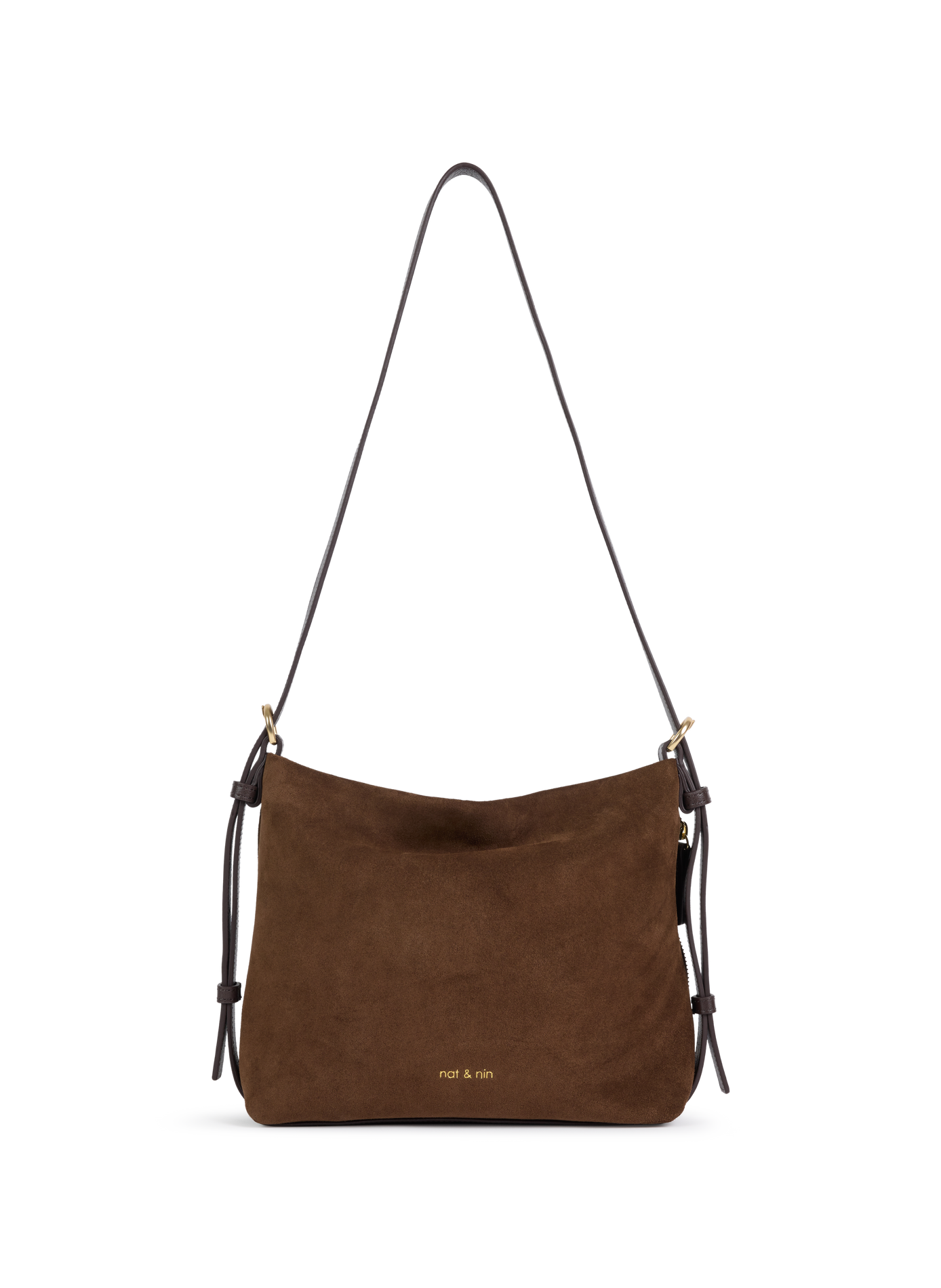 Sac porté épaule en cuir NAT & NIN Marron