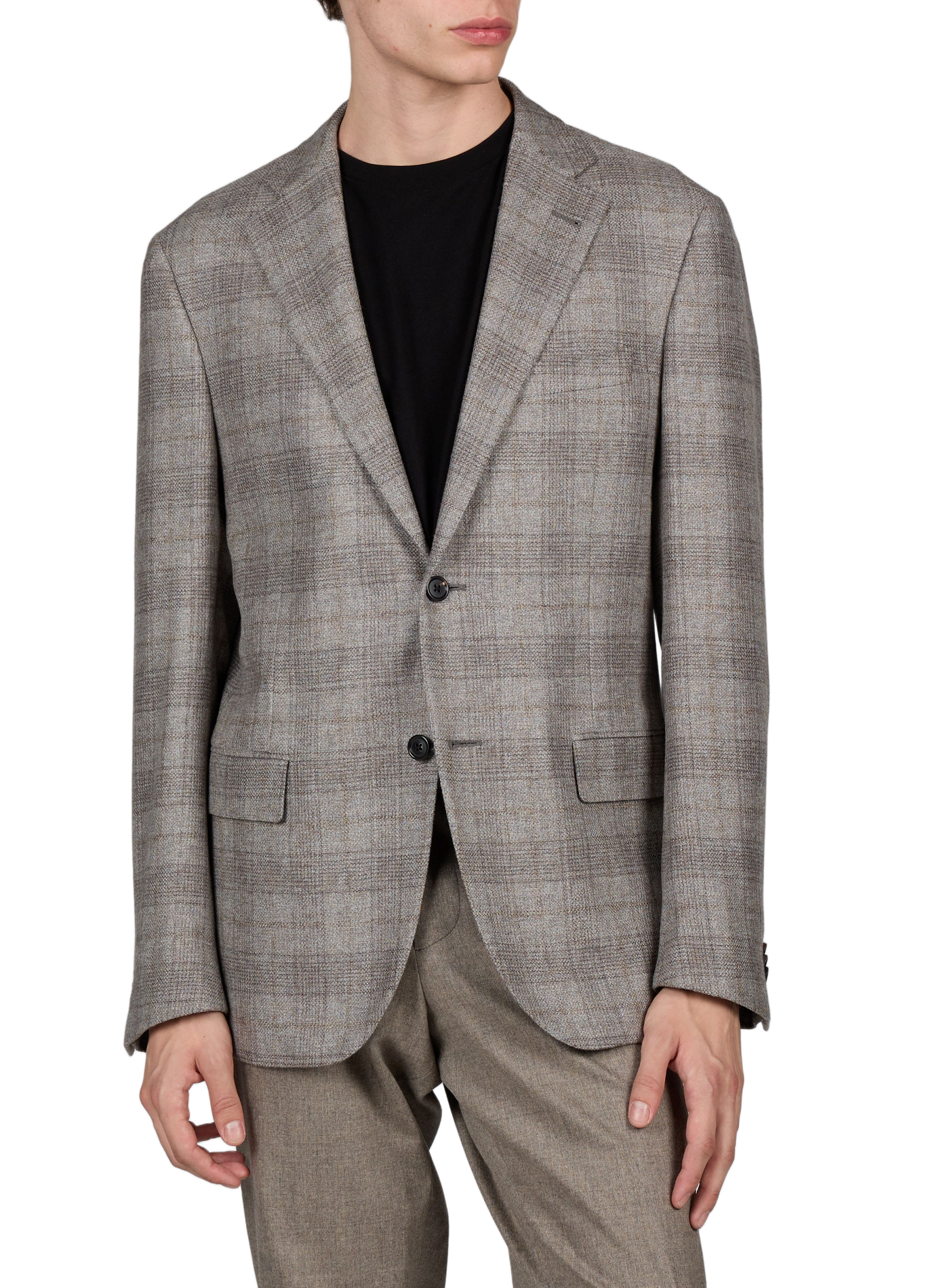 Gerader Blazer aus Wollmischung CORNELIANI Grau