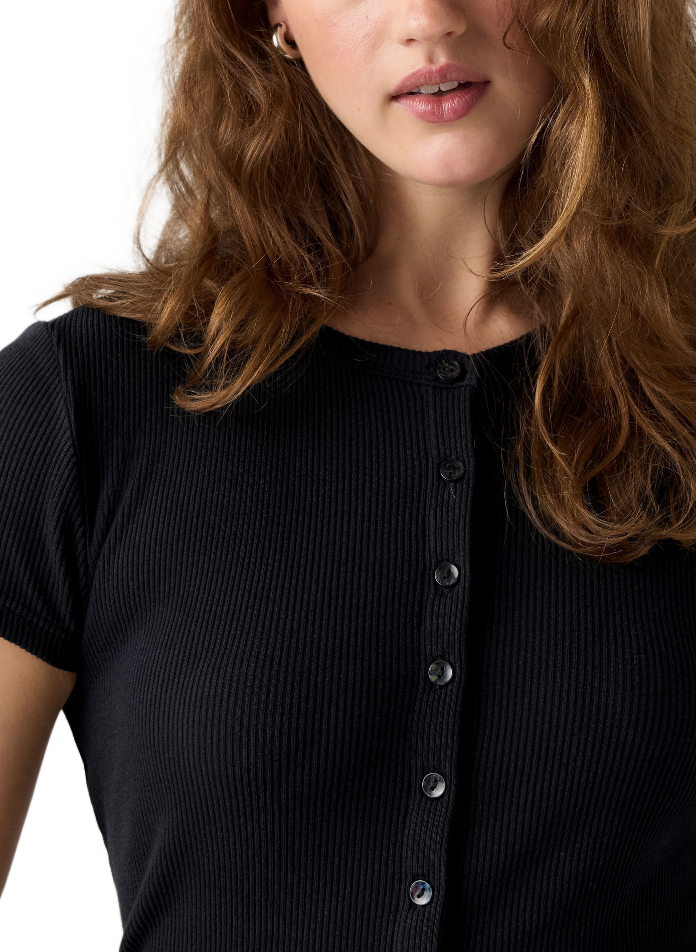 Short-sleeve button-up top Rory LEVI'S Black