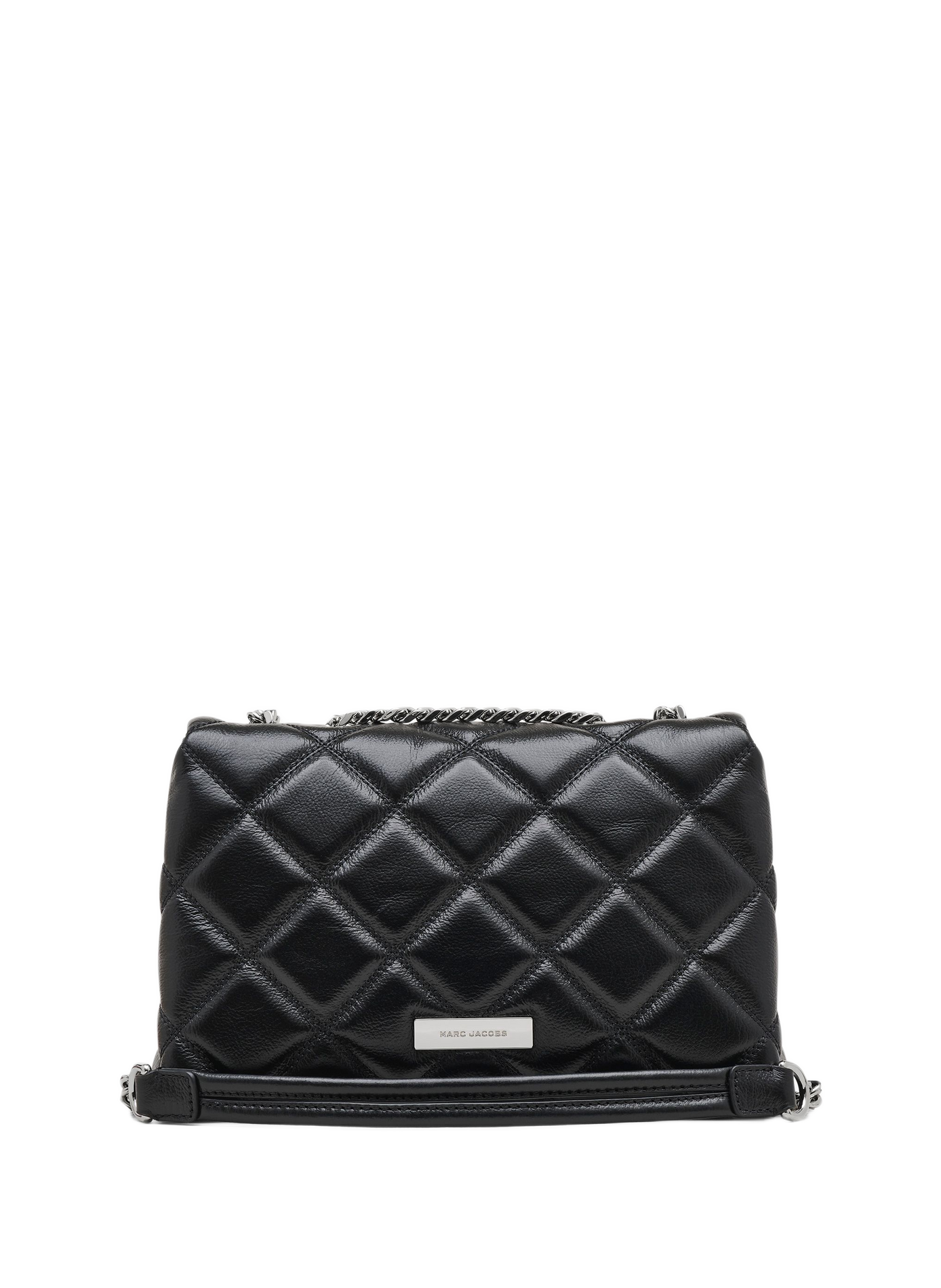 Sac à main à double chaîne en cuir MARC JACOBS Noir