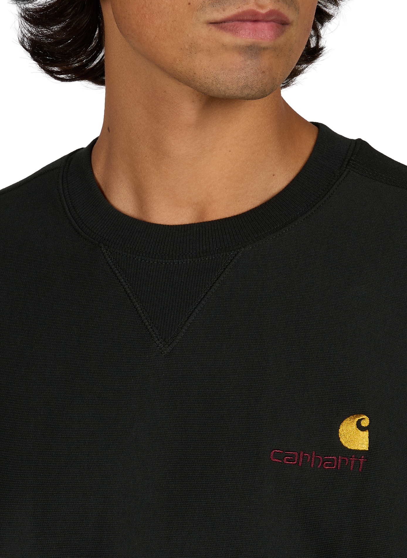 Sweatshirt mit besticktem Logo aus Baumwolle CARHARTT WIP Grun