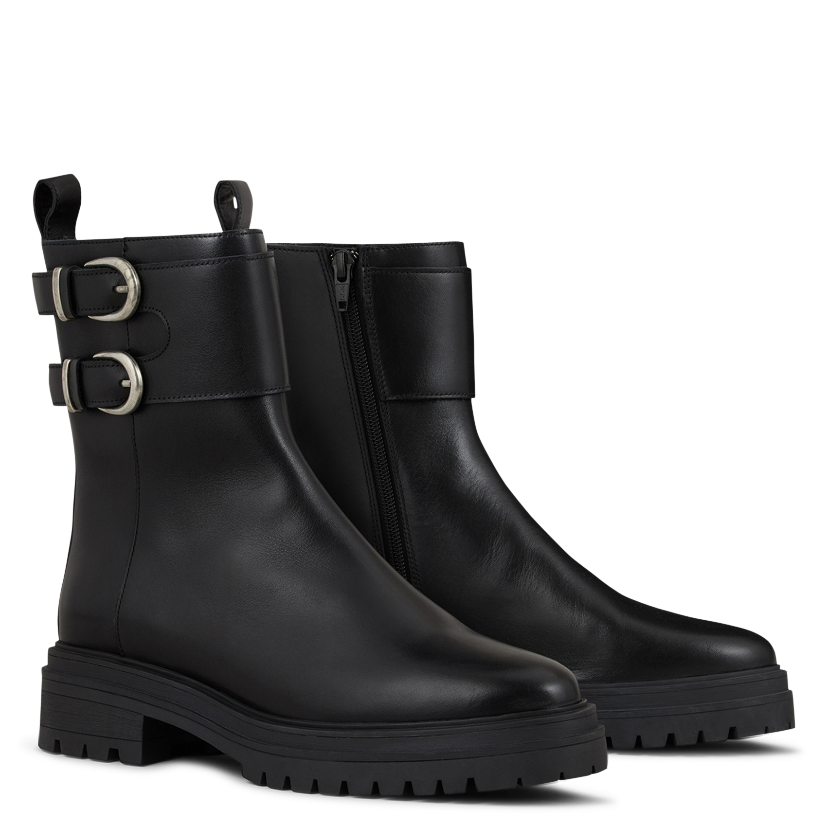 Bottines à boucles en cuir new coda BA&SH Noir
