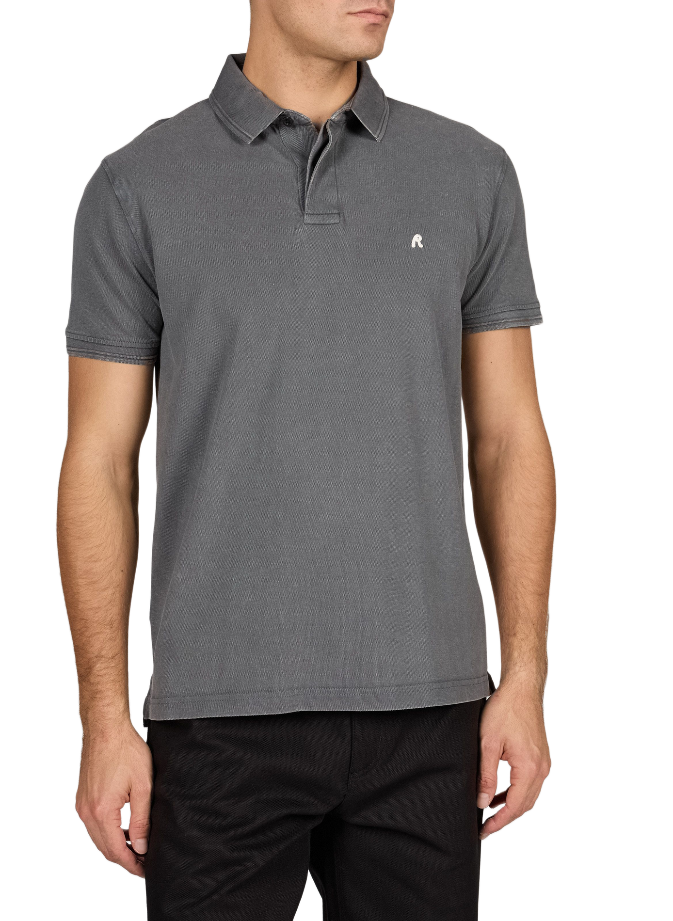 Short-sleeve washed polo REPLAY Grey