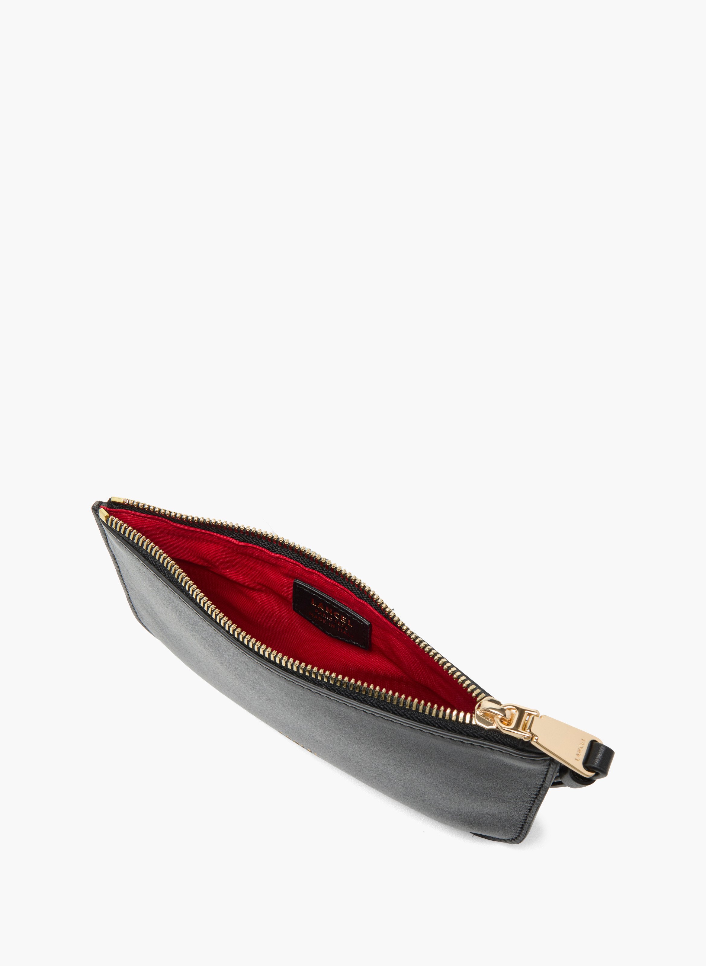 Pochette zippée m origami de lancel en cuir LANCEL Noir
