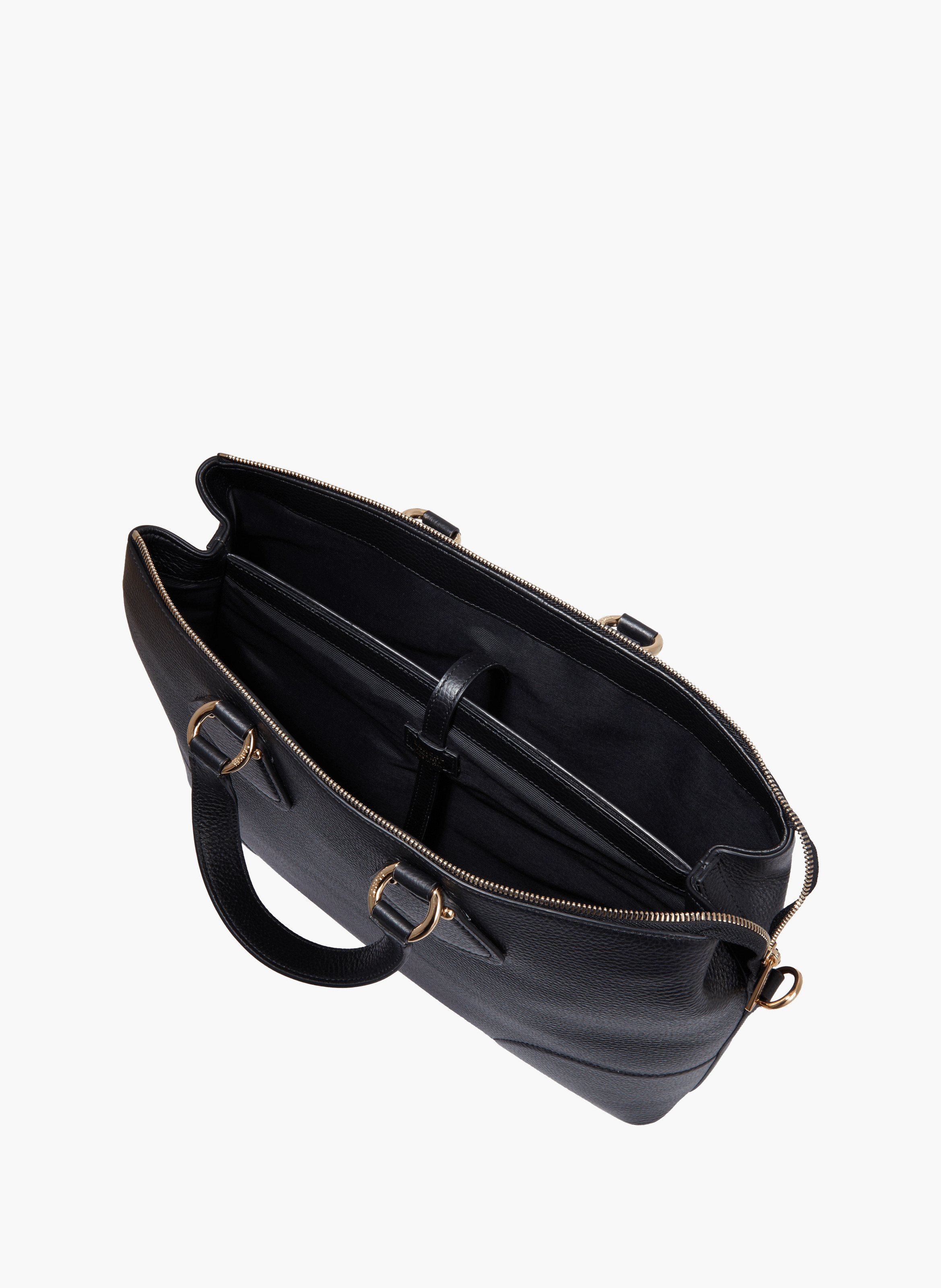 Lancel neo izy leather business bag LANCEL Black