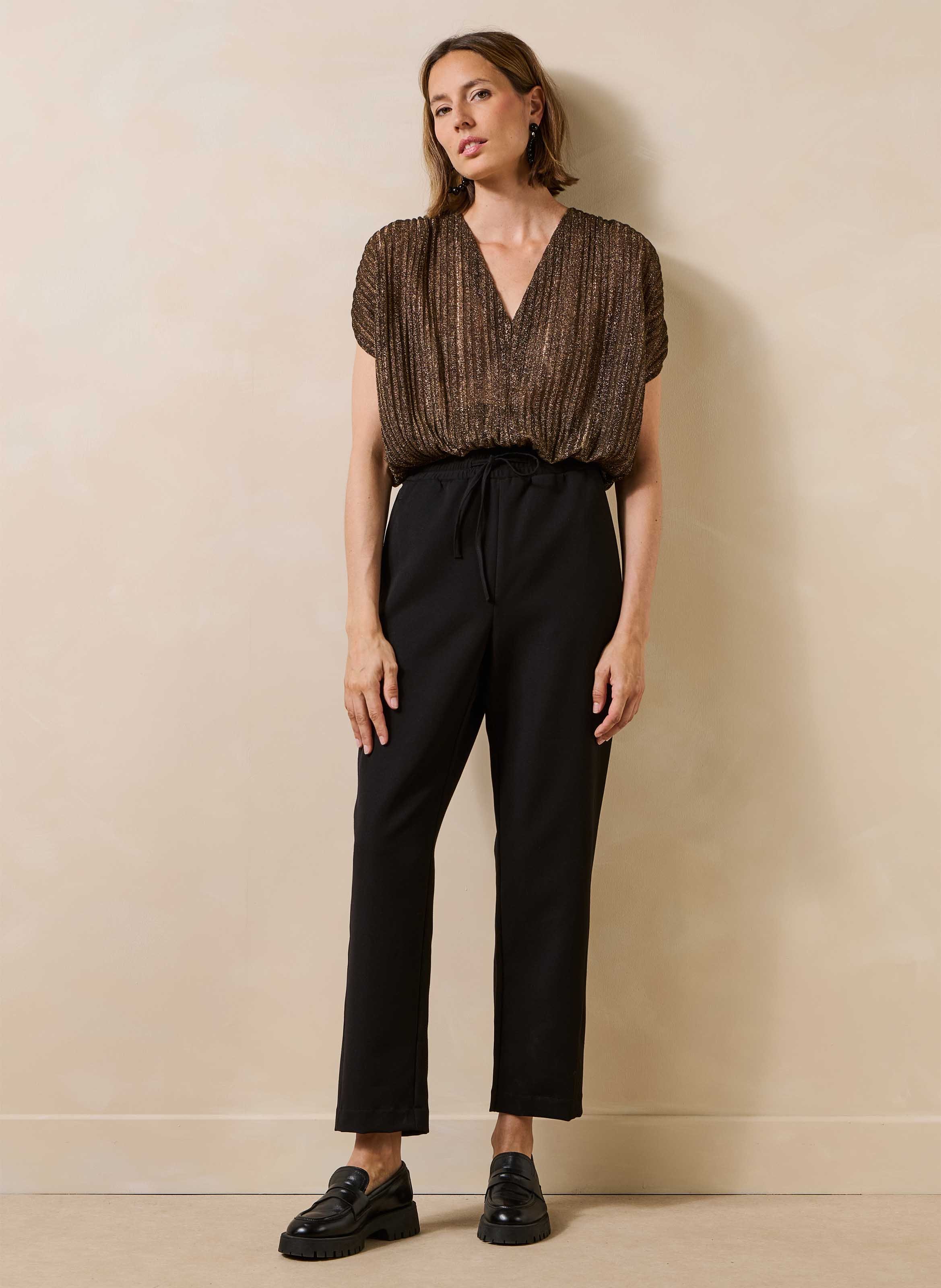 Broek met wortelsnit uni LA FEE MARABOUTEE Zwart