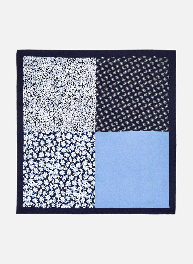 Silk patterned pocket square AU PRINTEMPS PARIS