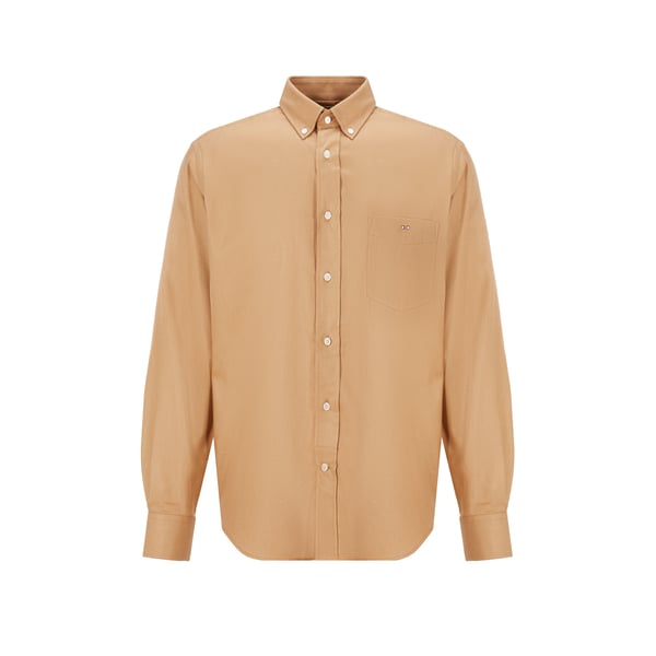 Chemise unie en coton et lyocell