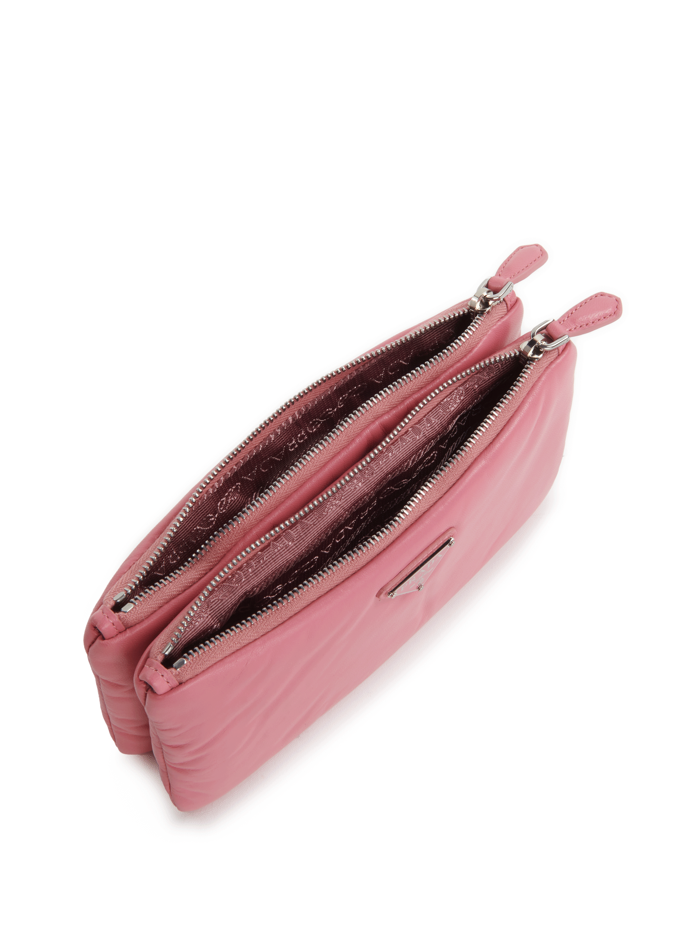 Padded leather pouch  PRADA Pink