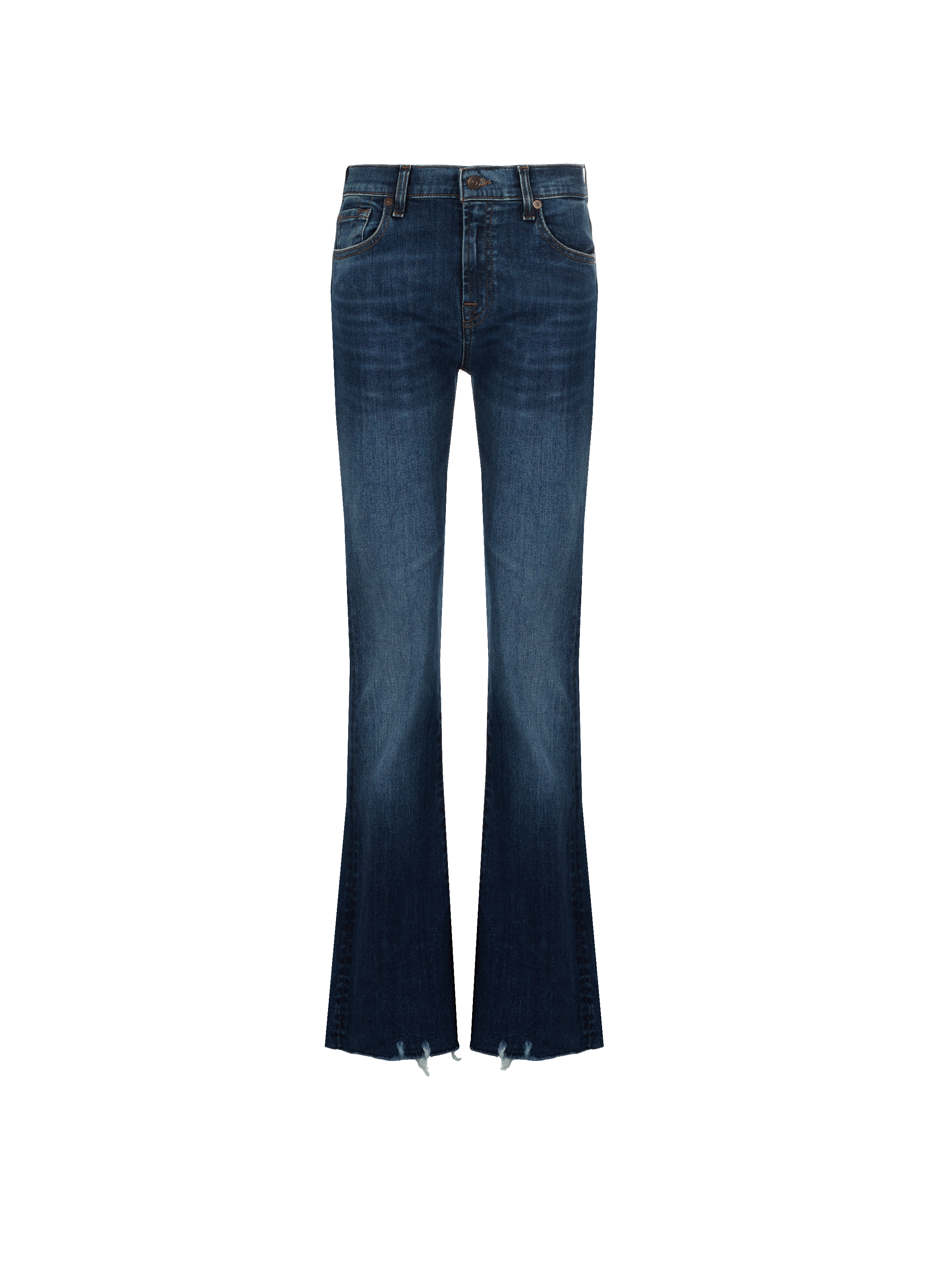 Jean bootcut en coton  7 FOR ALL MANKIND Bleu