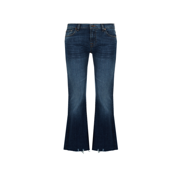 7 For All Mankind Cotton Bootcut Jeans In Blue