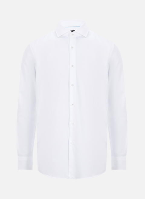 قميص قطن أبيض BOSS 