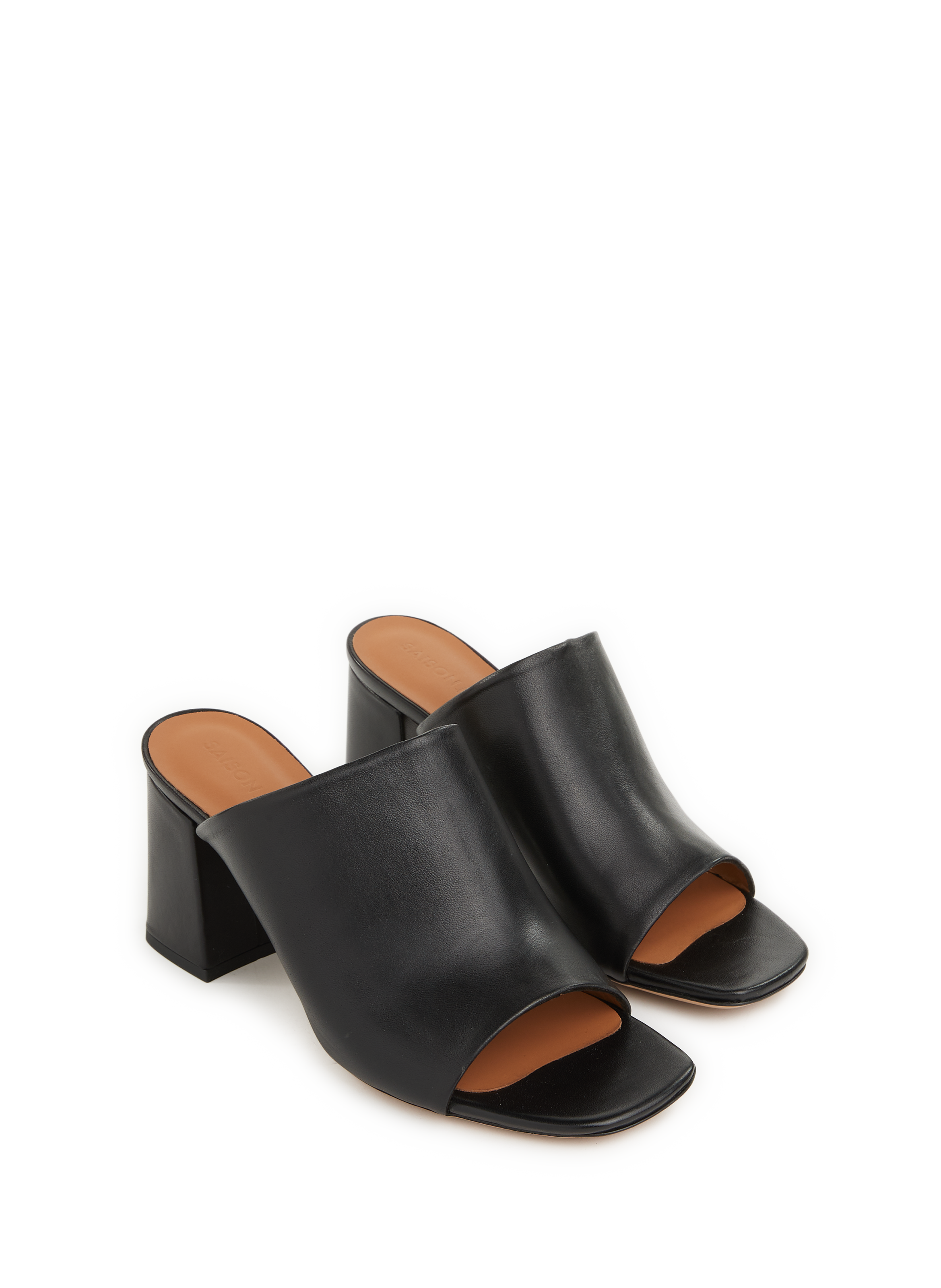 Mules en cuir SAISON 1865 Noir