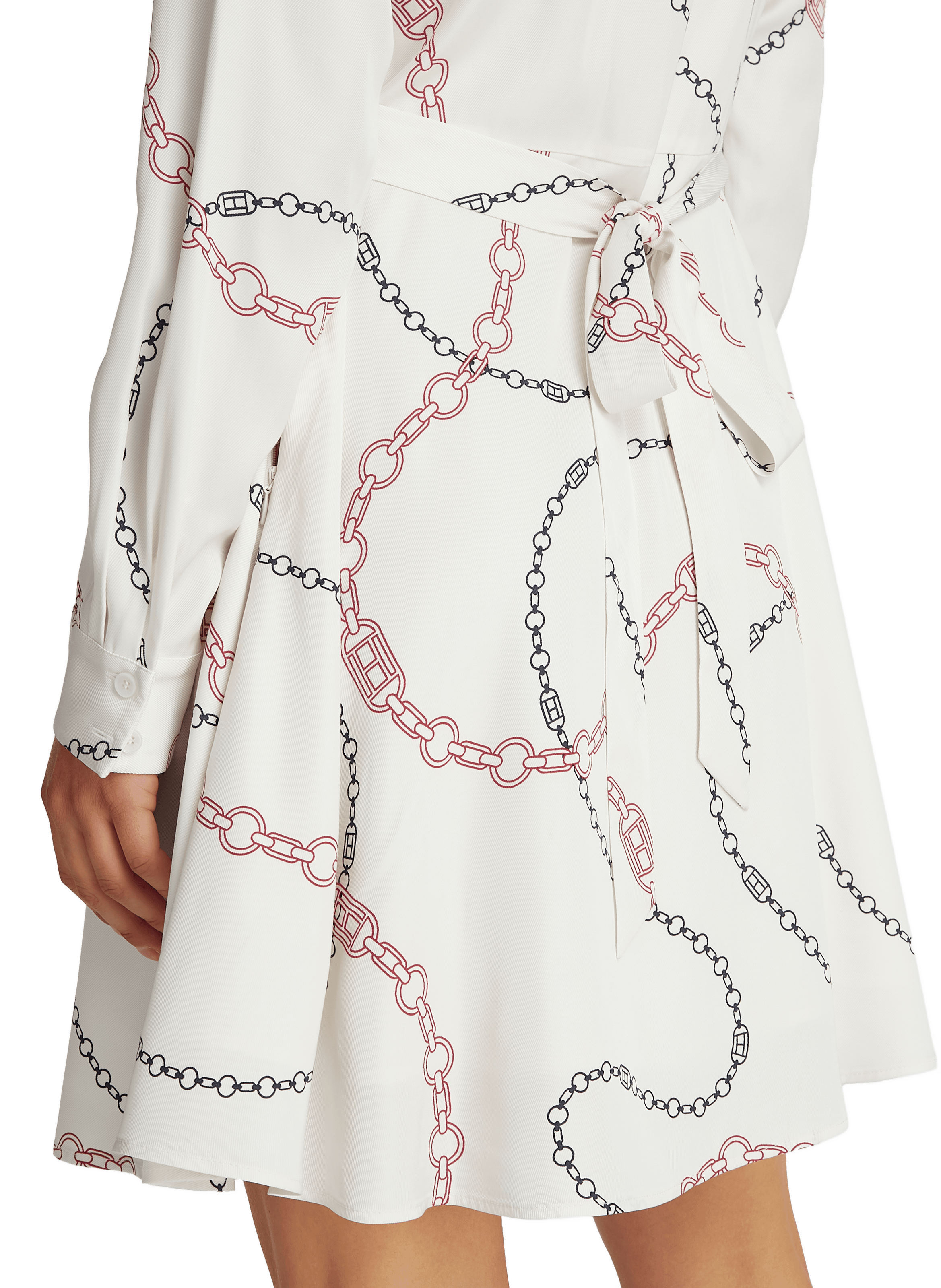 Robe évasée à imprimé chaîne TOMMY HILFIGER Multicolore