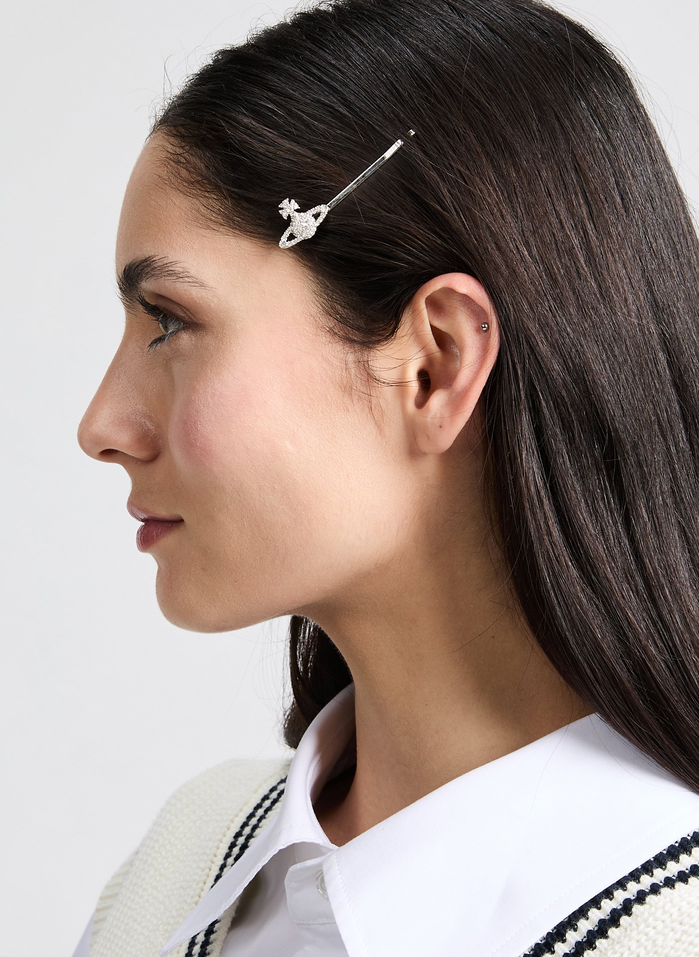 Paire de pinces à cheveux VIVIENNE WESTWOOD Argent